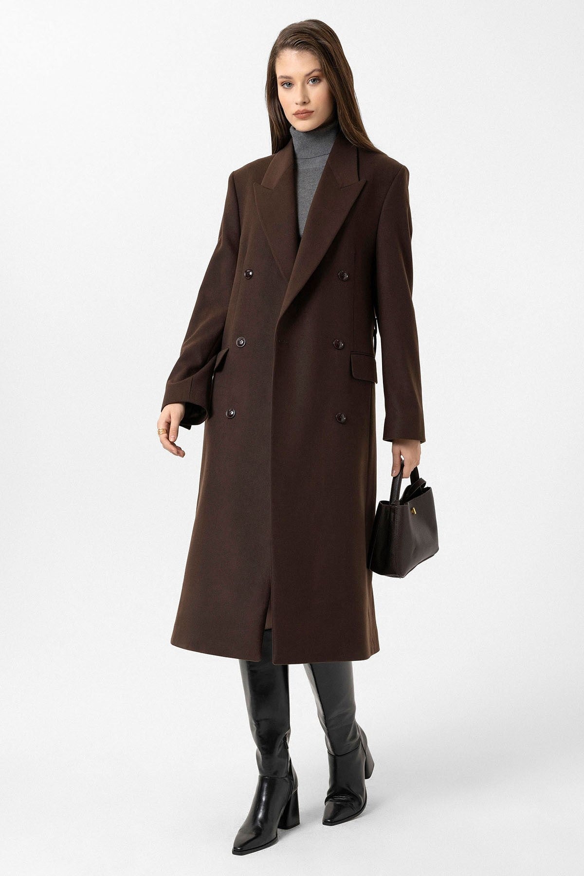Antioch Women's Belted Double-Breasted Coat