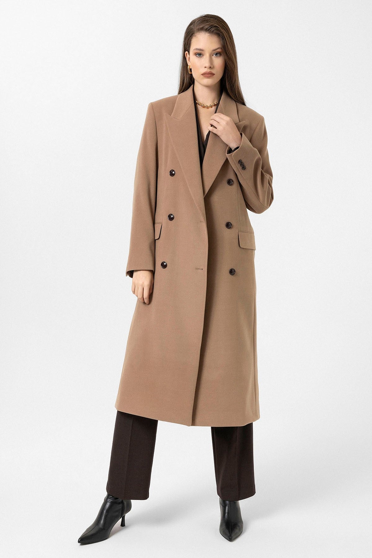 Antioch Women's Belted Double-Breasted Coat