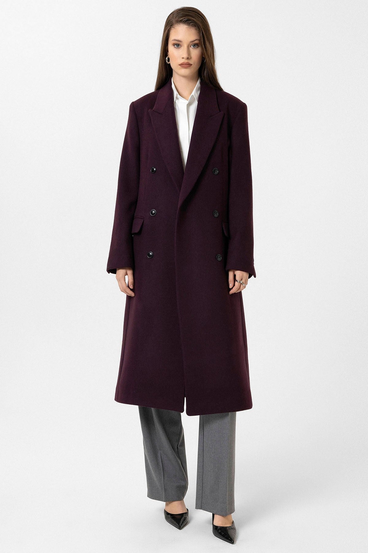 Antioch Women's Belted Double-Breasted Coat