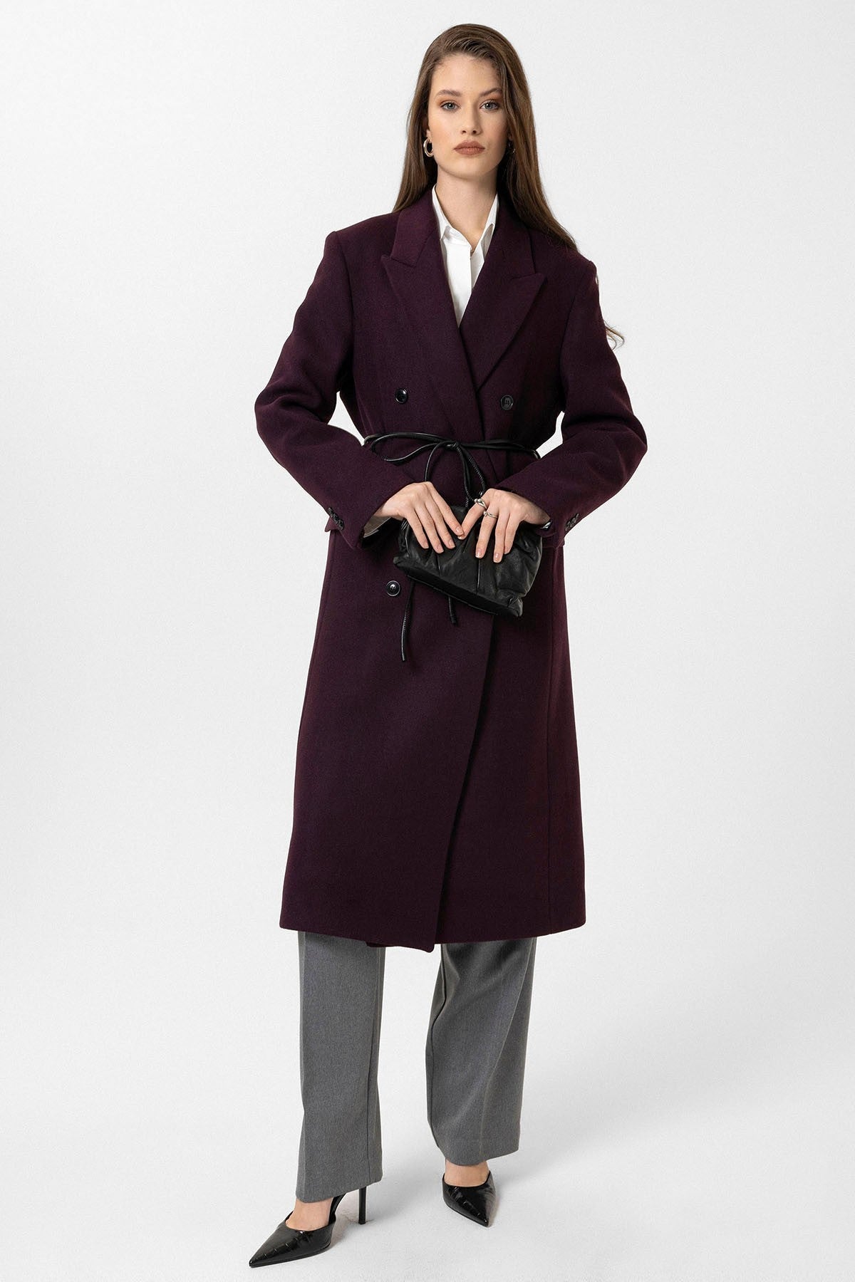 Antioch Women's Belted Double-Breasted Coat