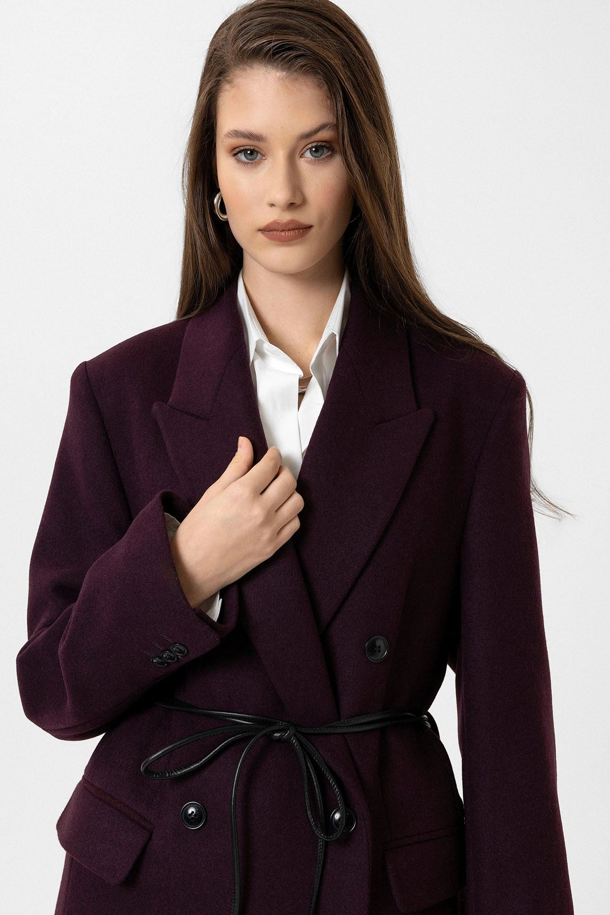 Antioch Women's Belted Double-Breasted Coat