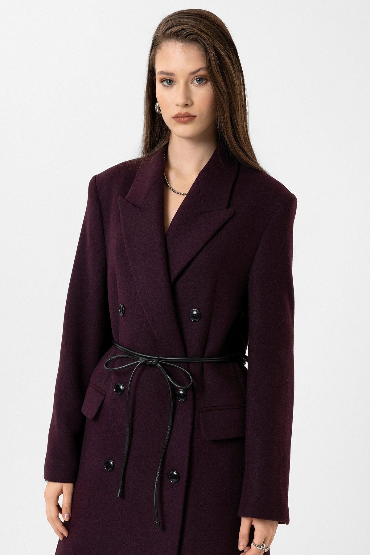 Antioch Women's Belted Double-Breasted Coat
