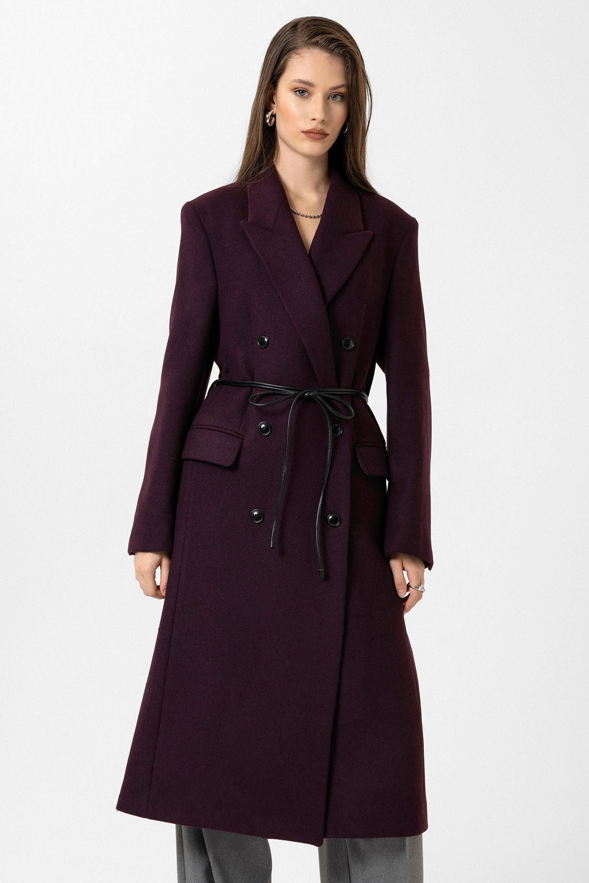 Antioch Women's Belted Double-Breasted Coat