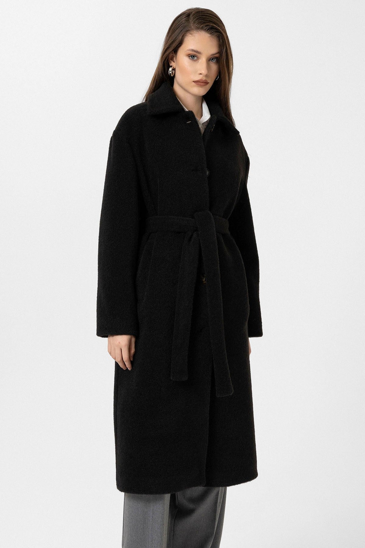 Antioch Women's Belted Soft-Textured Coat