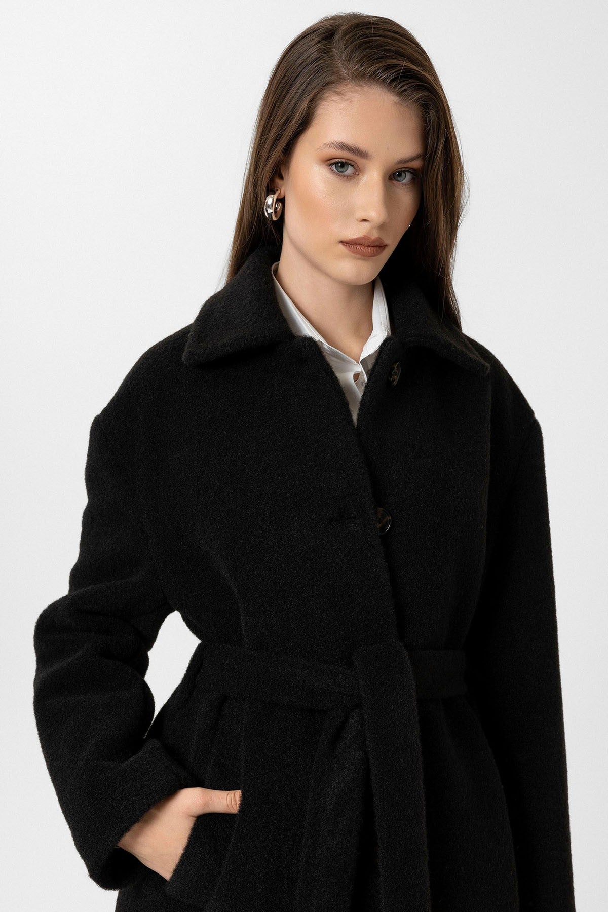 Antioch Women's Belted Soft-Textured Coat