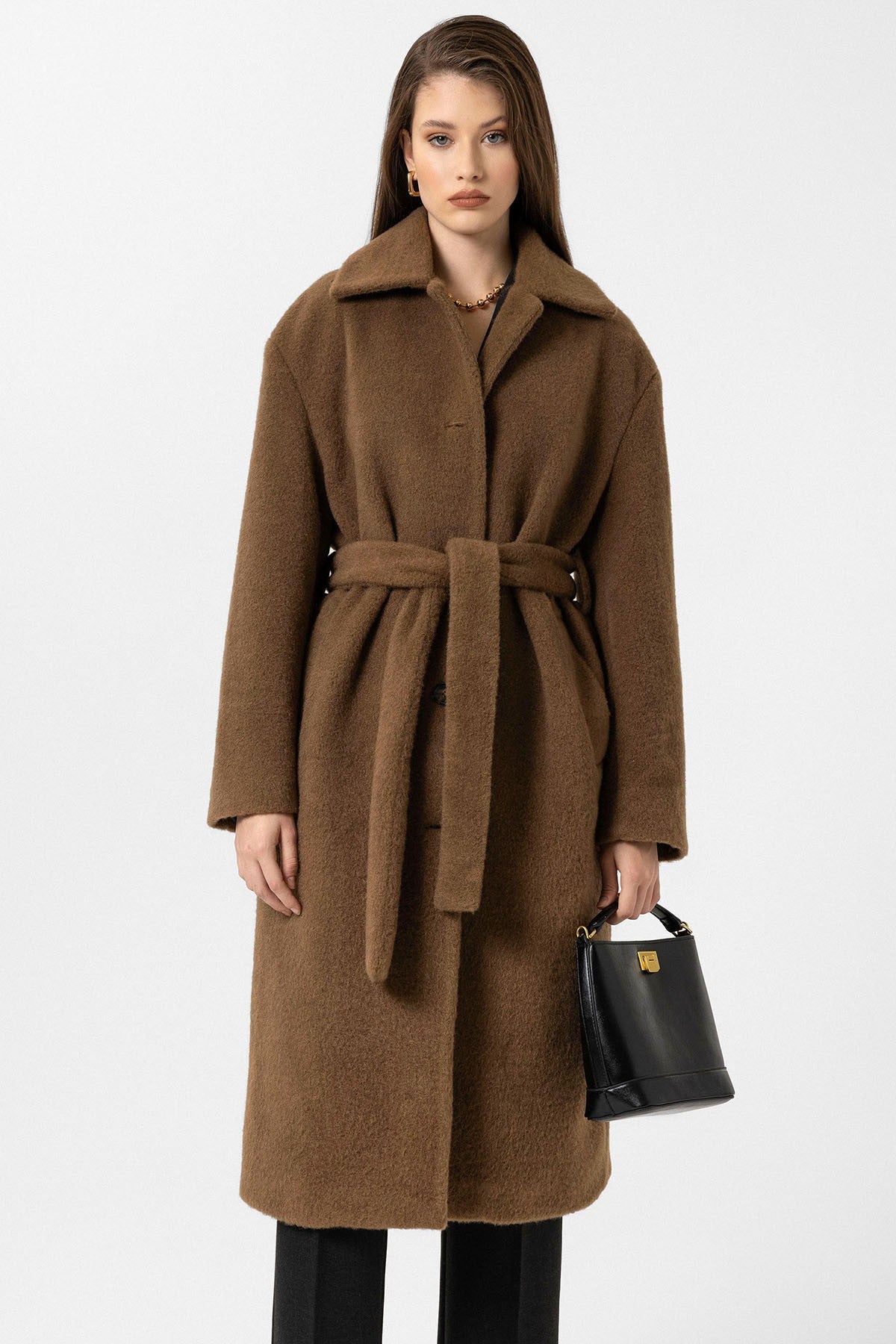 Antioch Women's Belted Soft-Textured Coat