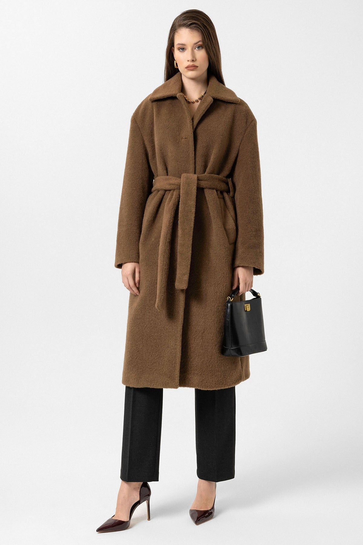 Antioch Women's Belted Soft-Textured Coat