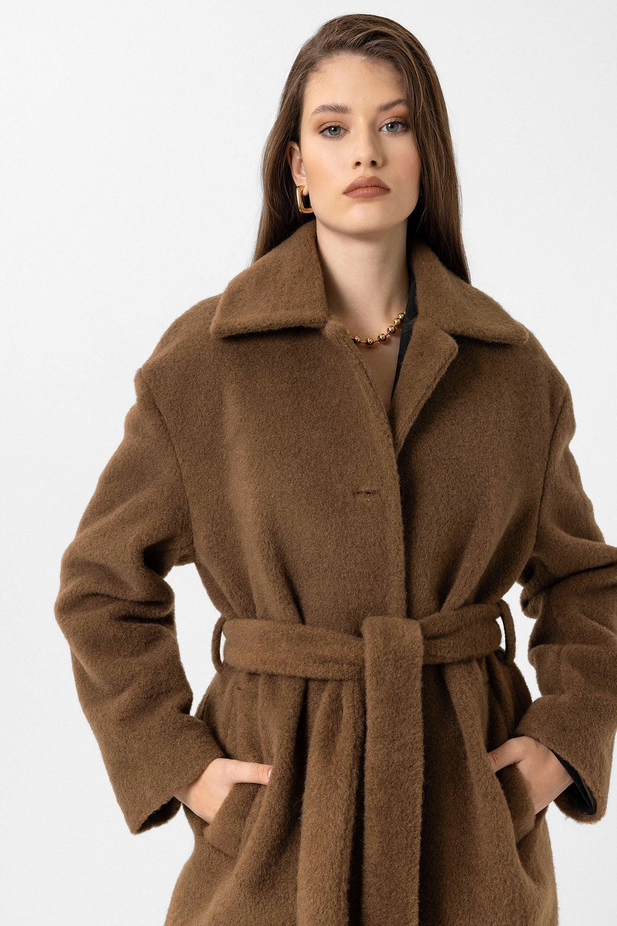 Antioch Women's Belted Soft-Textured Coat