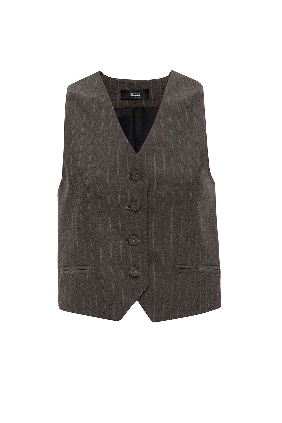 Antioch Women's Striped Button-Front Vest