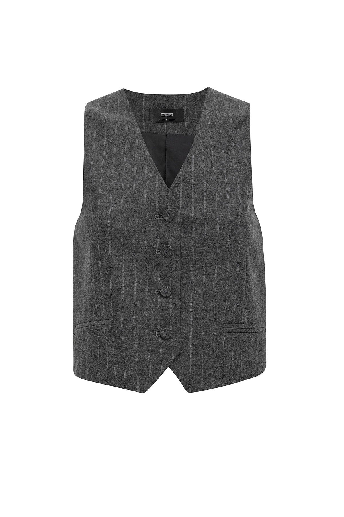 Antioch Women's Striped Button-Front Vest