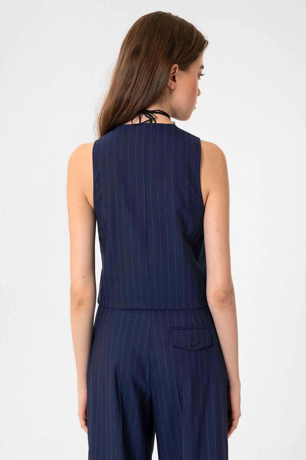 Antioch Women's Striped Button-Front Vest