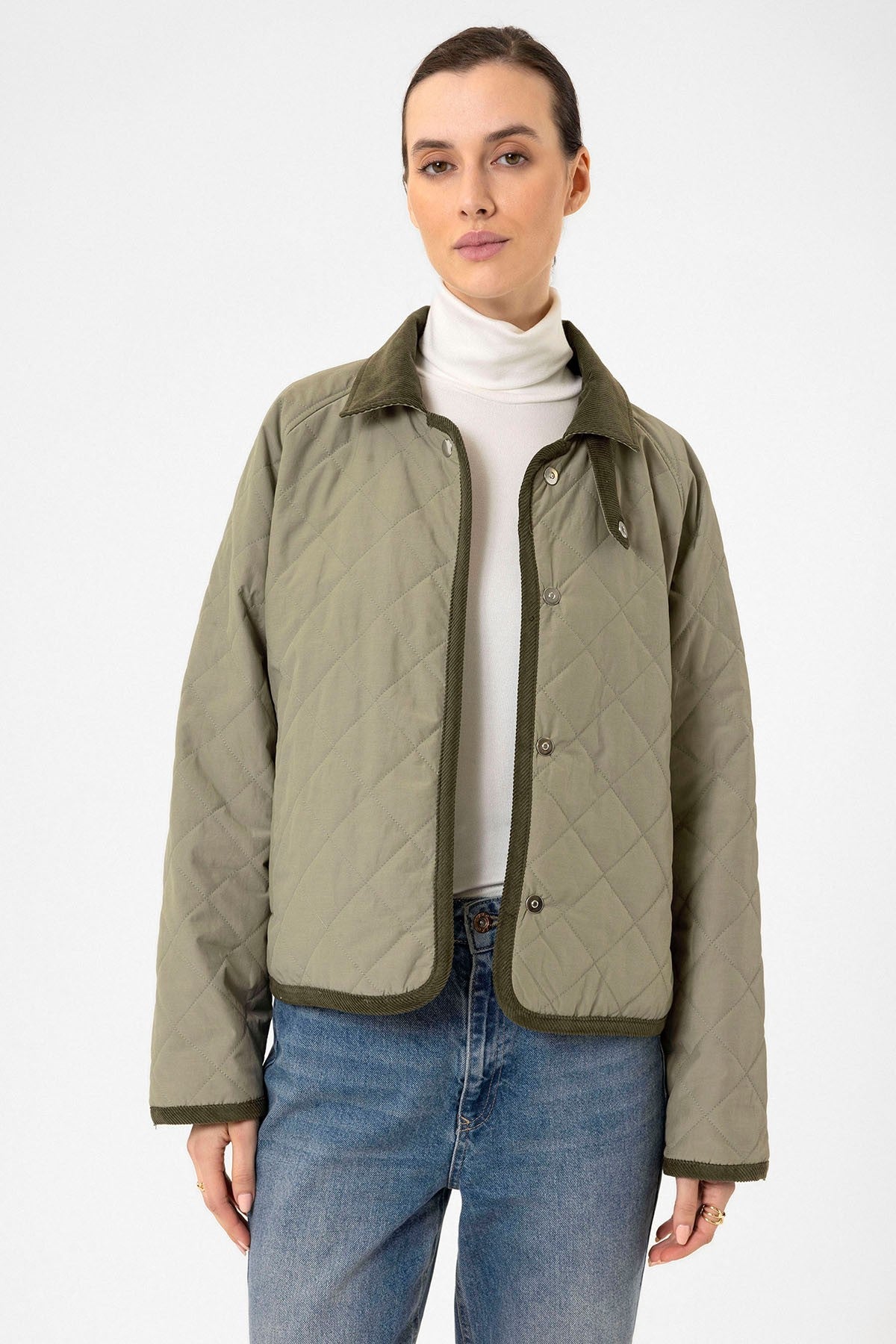 Antioch Women's Polo-Neck Quilted Jacket