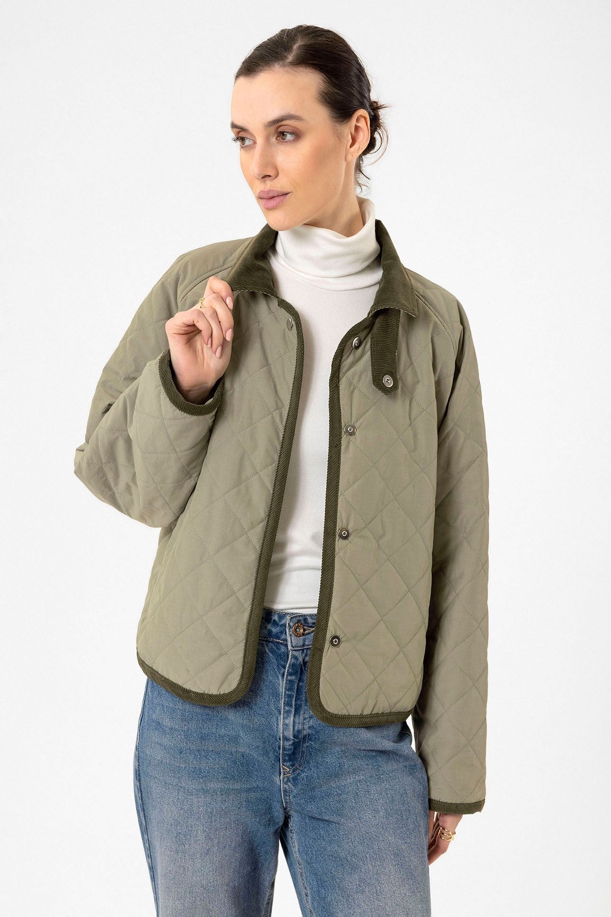 Antioch Women's Polo-Neck Quilted Jacket