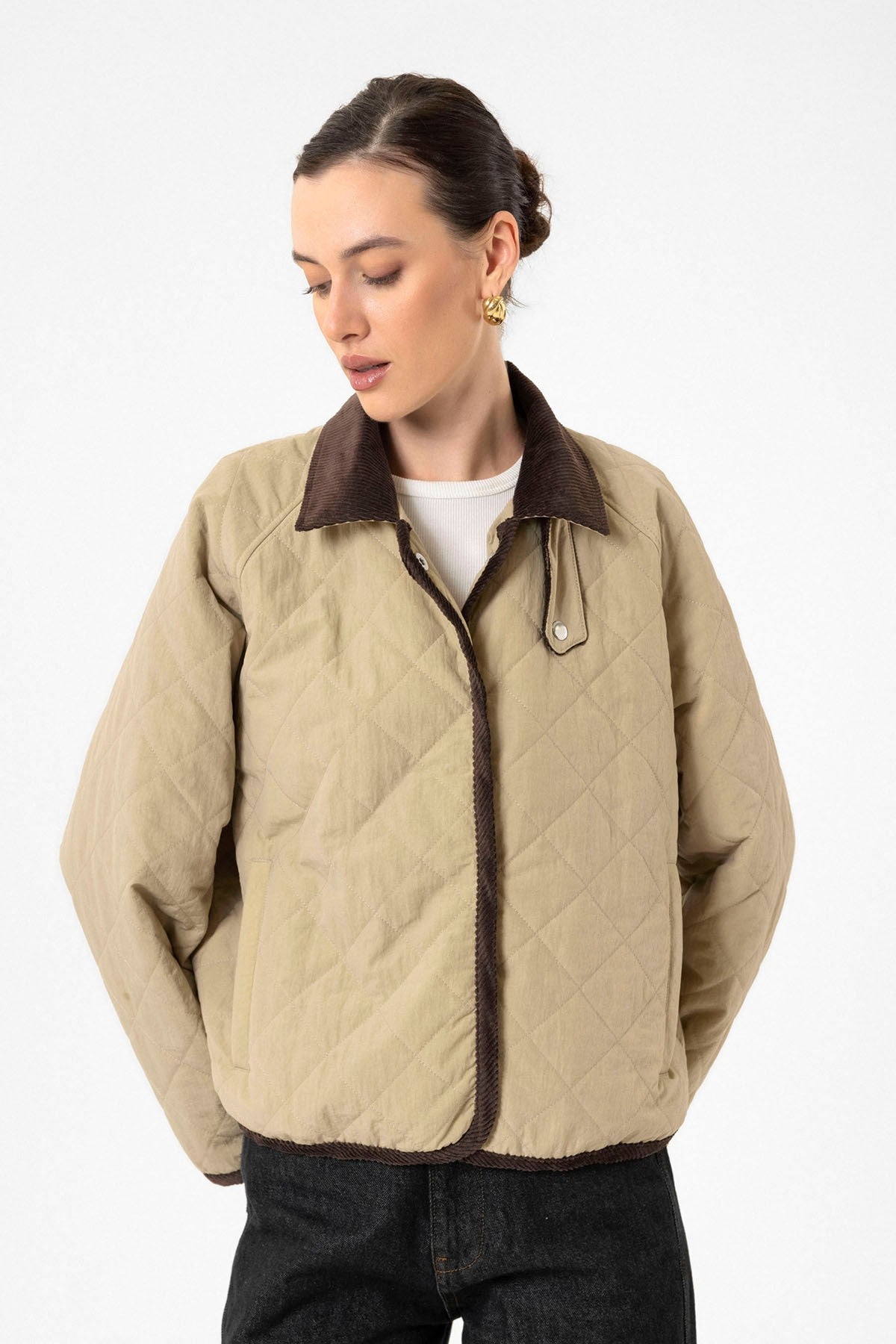 Antioch Women's Polo-Neck Quilted Jacket