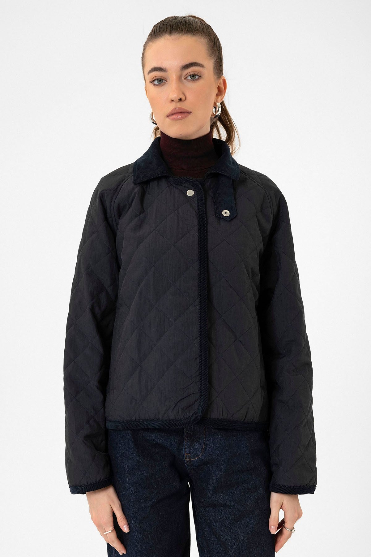 Antioch Women's Polo-Neck Quilted Jacket