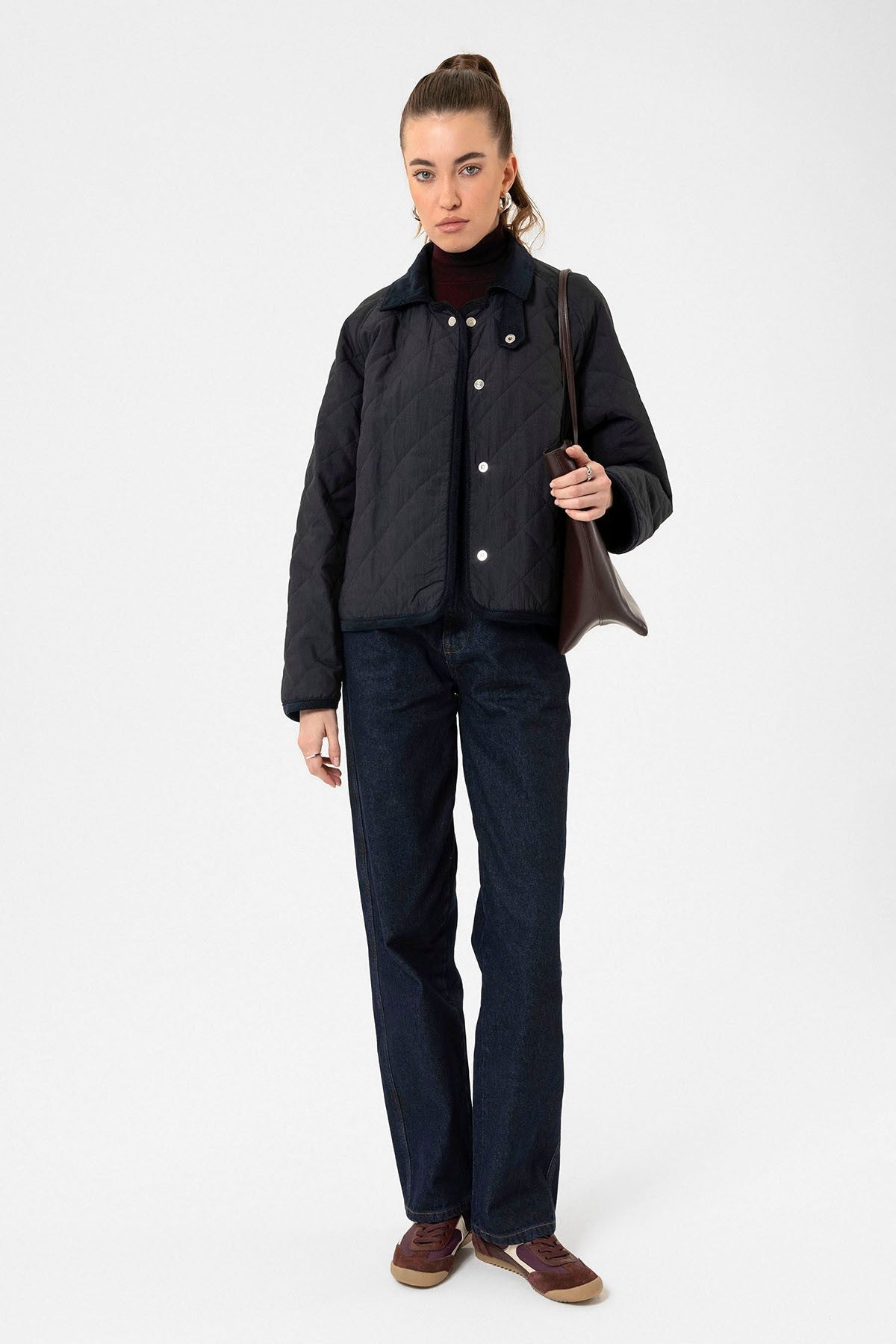 Antioch Women's Polo-Neck Quilted Jacket