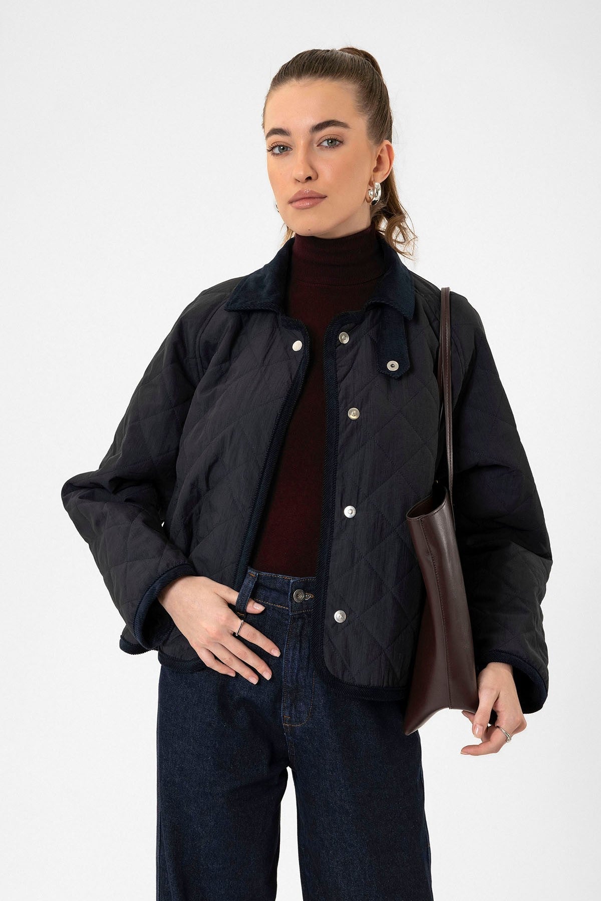 Antioch Women's Polo-Neck Quilted Jacket
