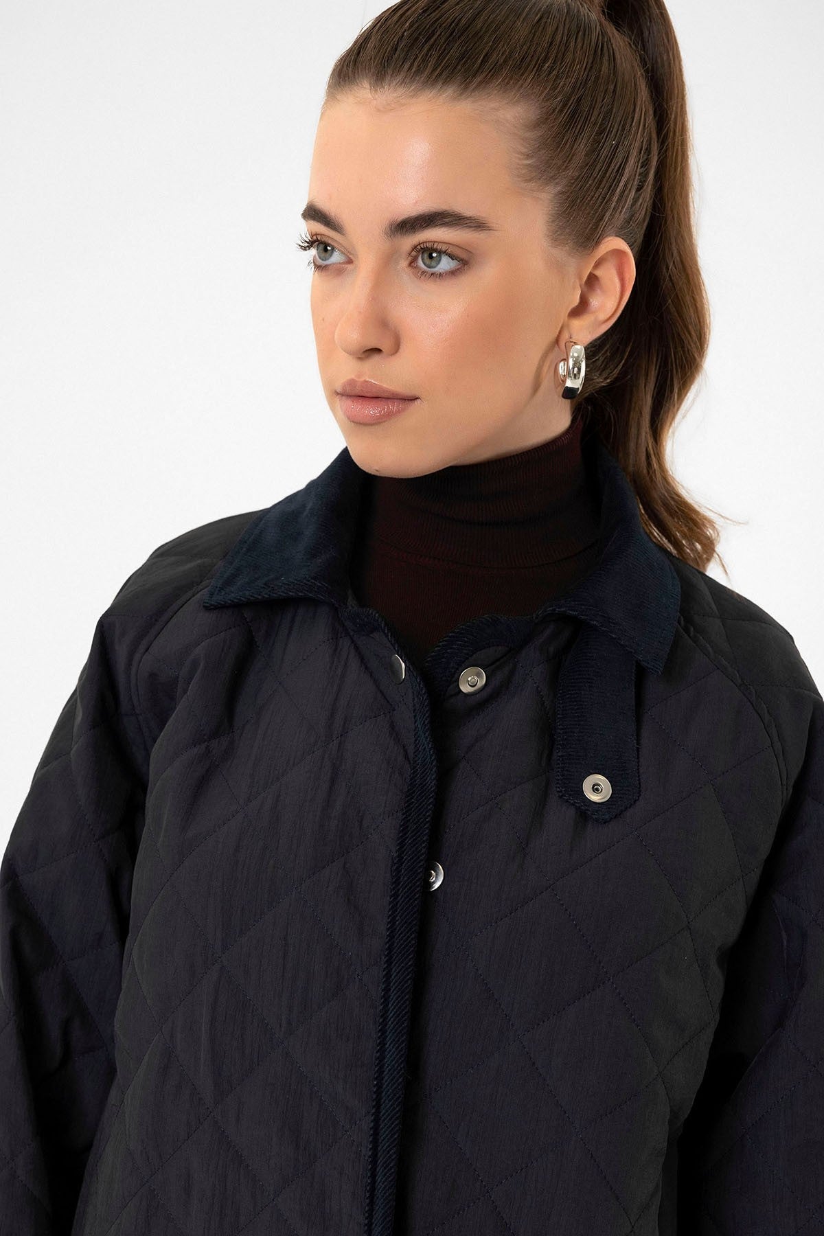 Antioch Women's Polo-Neck Quilted Jacket