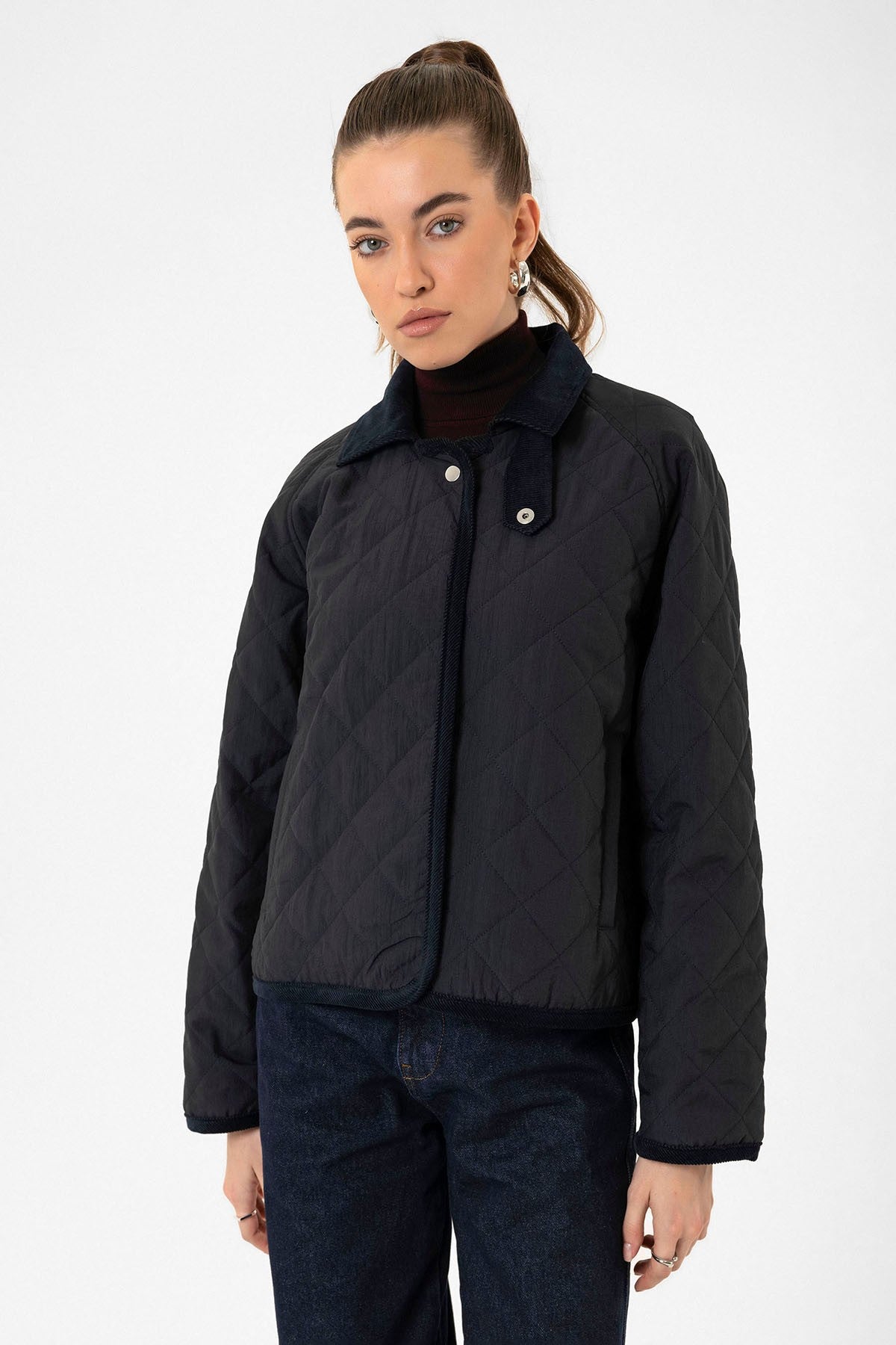 Antioch Women's Polo-Neck Quilted Jacket