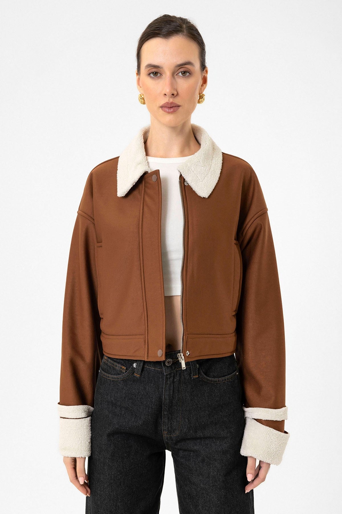 Antioch Women's Textured Coat with Lining Details