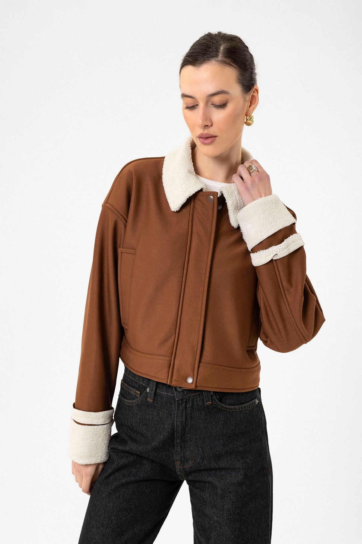 Antioch Women's Textured Coat with Lining Details