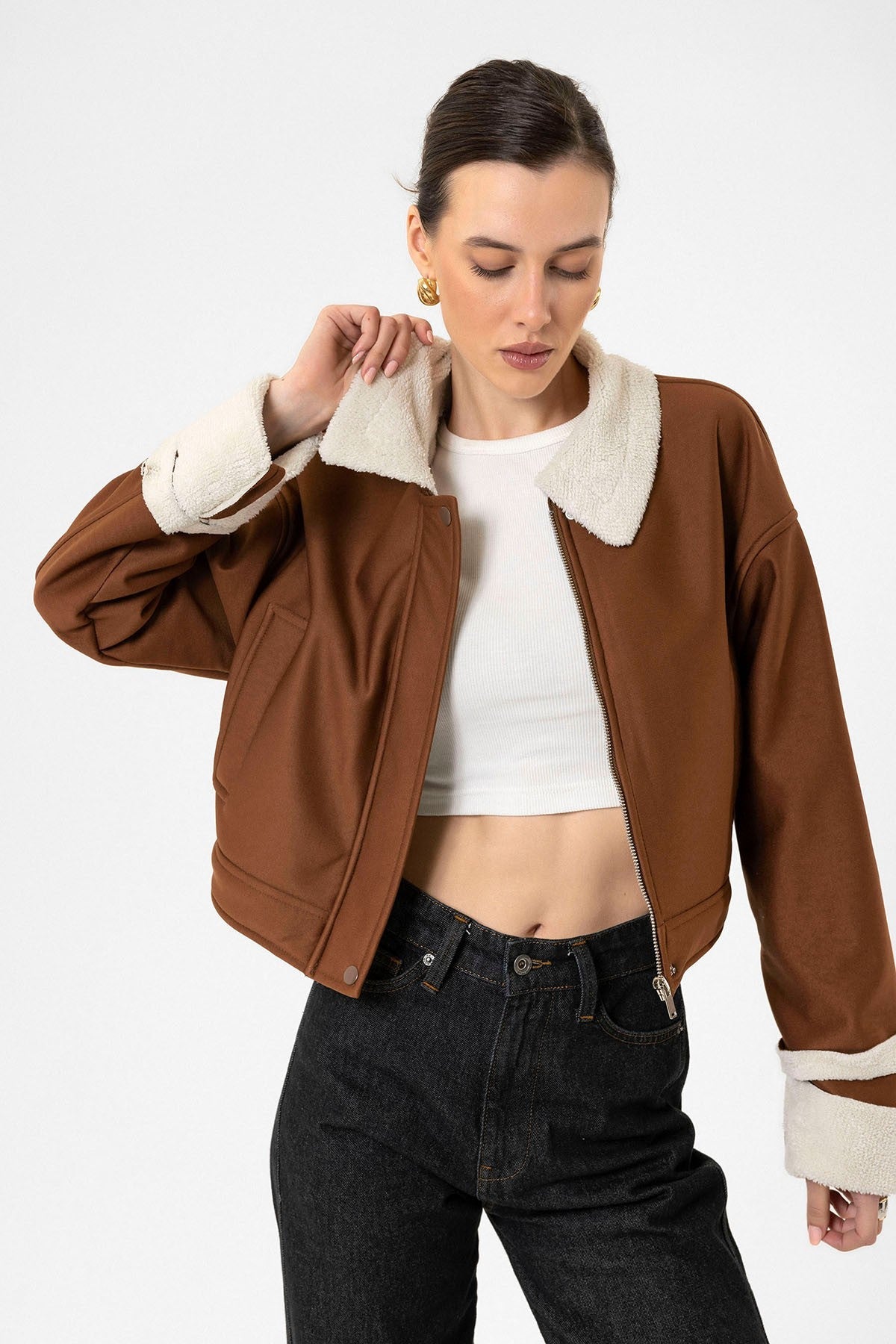 Antioch Women's Textured Coat with Lining Details