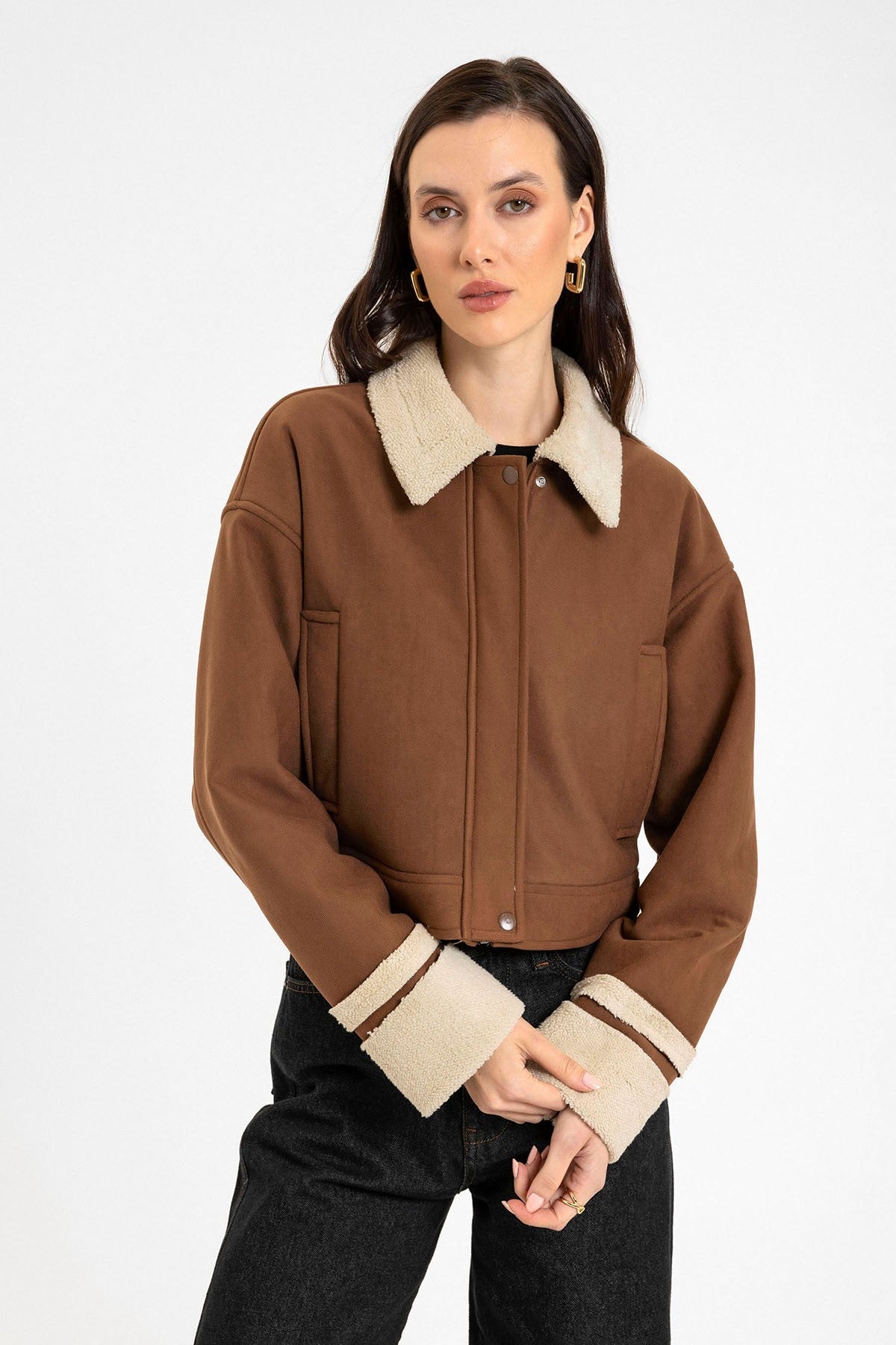 Antioch Women's Textured Coat with Lining Details