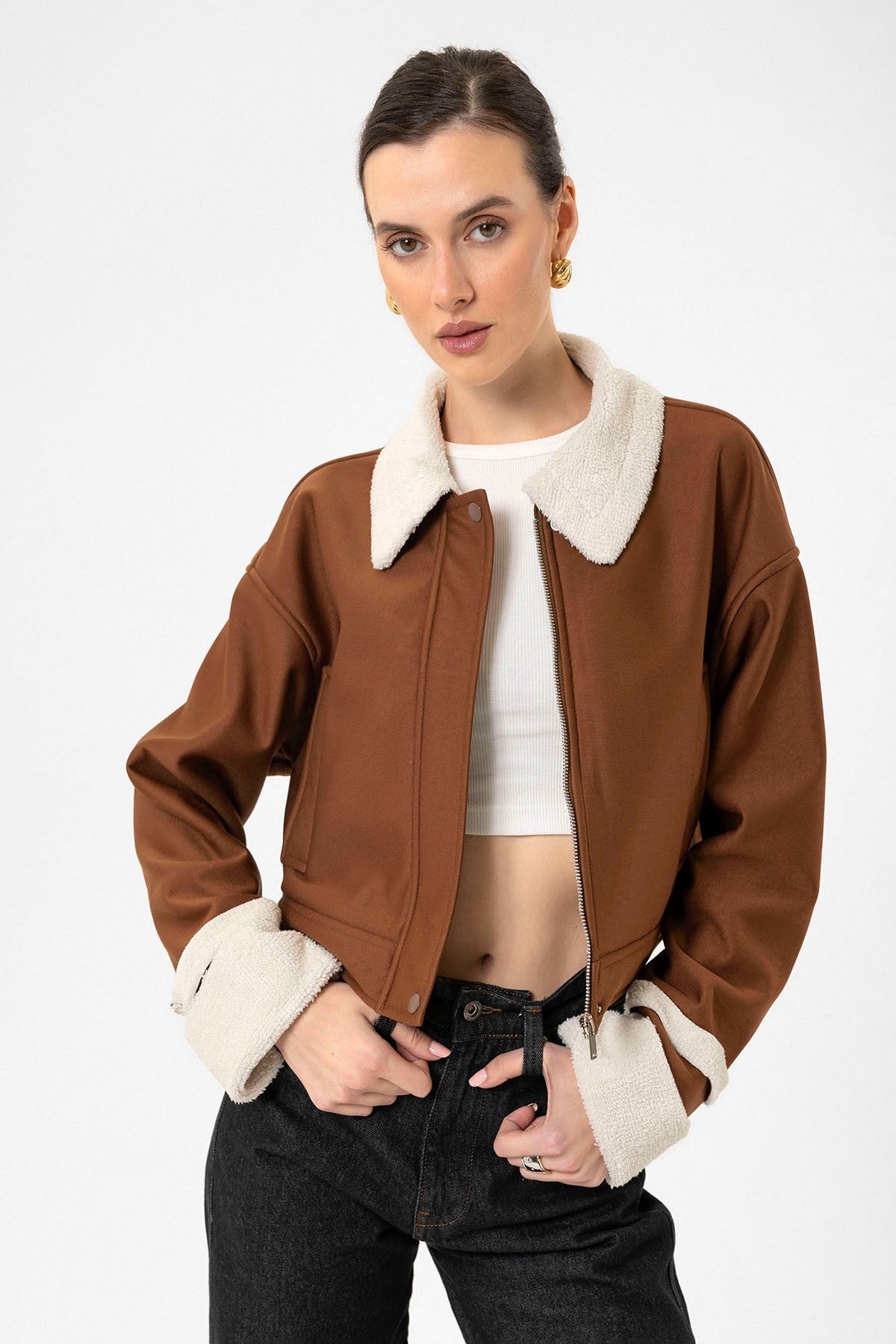 Antioch Women's Textured Coat with Lining Details
