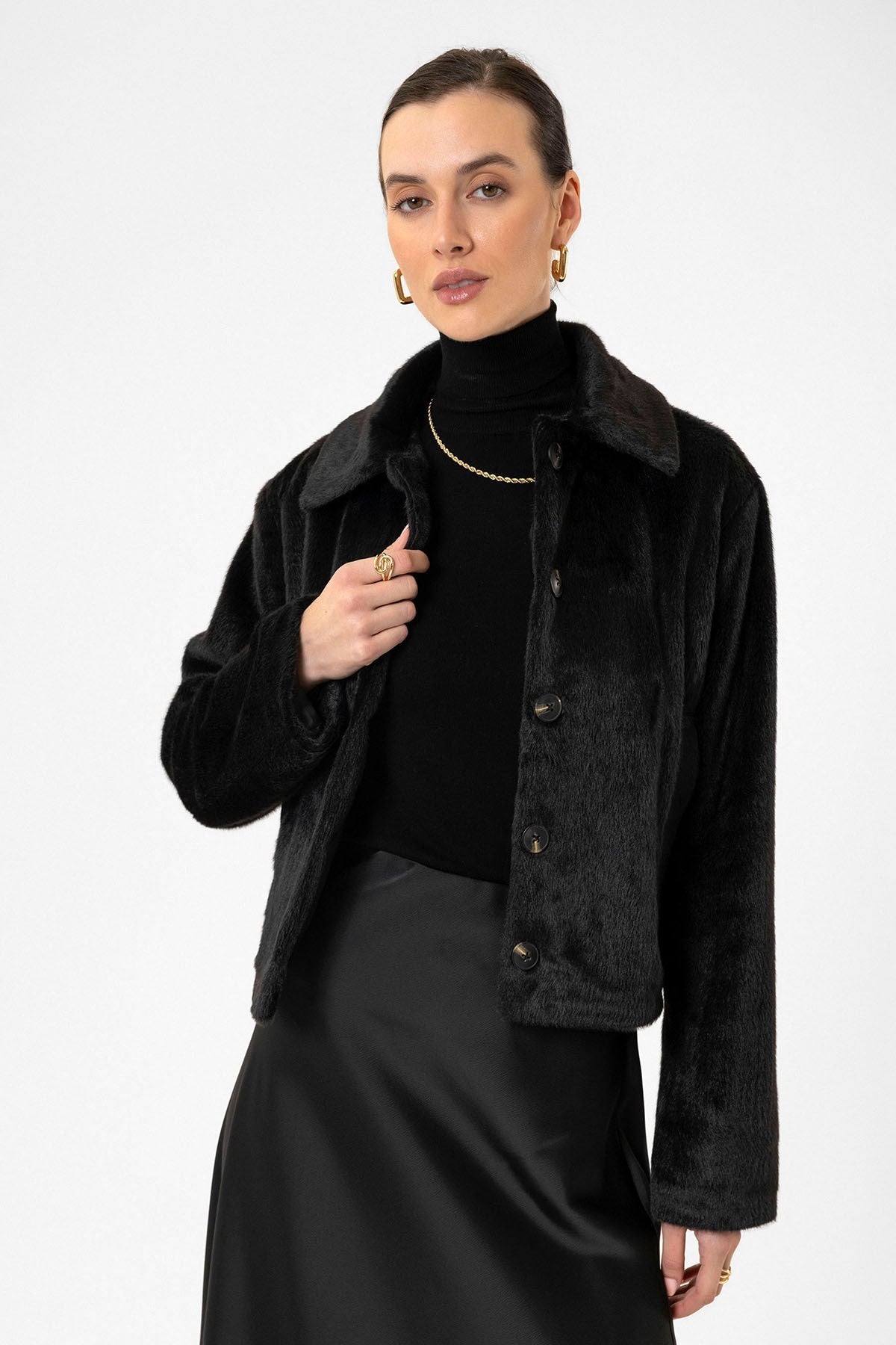 Antioch Women's Faux Fur Crop Jacket