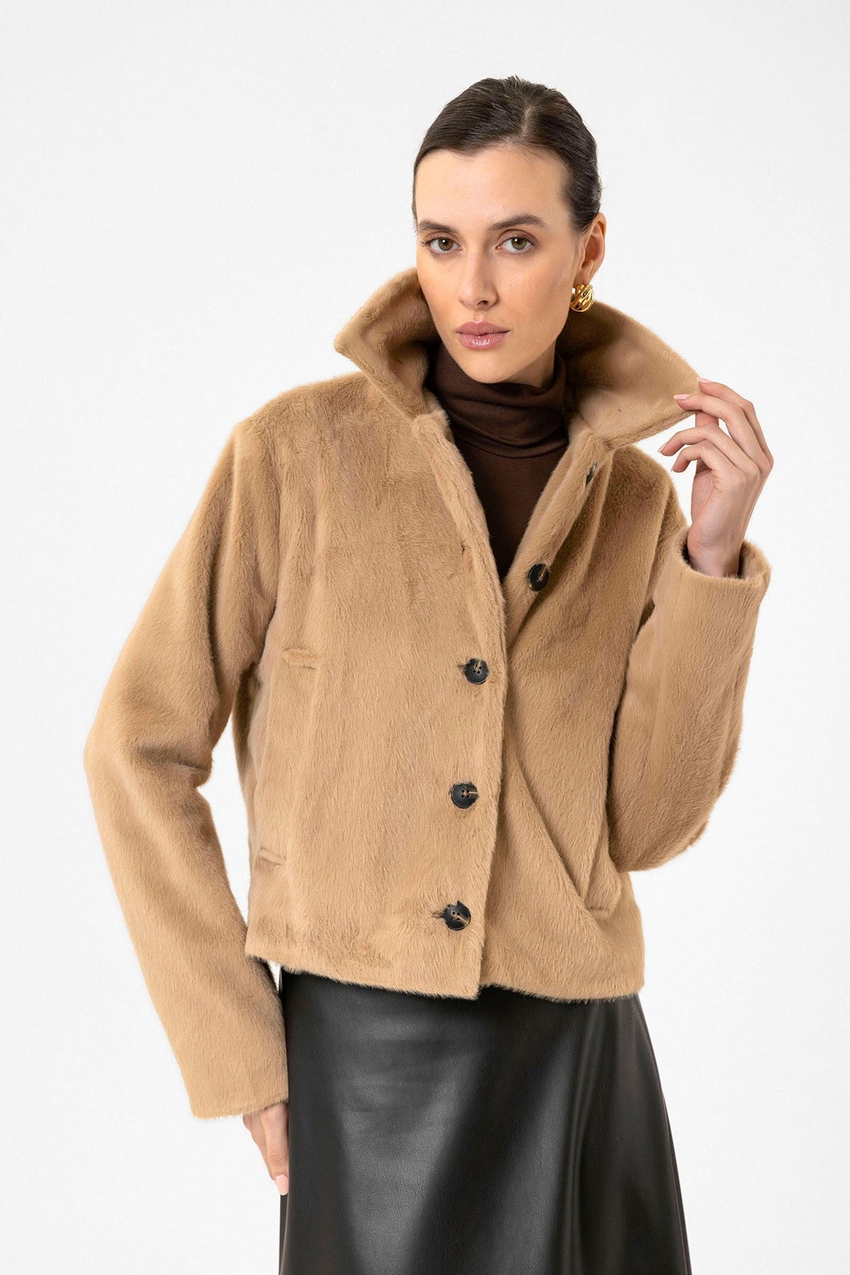 Antioch Women's Faux Fur Crop Jacket
