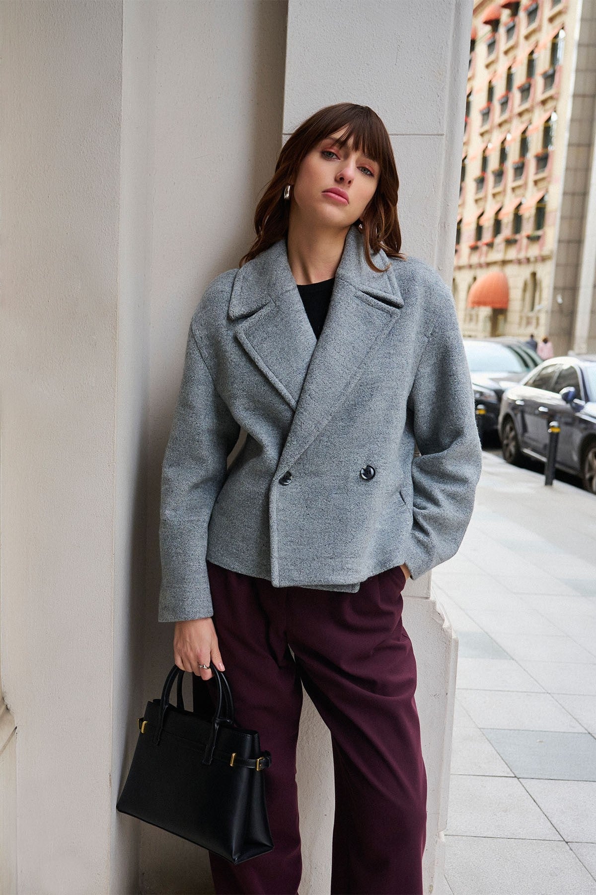 Antioch Women's Wool-Blend Double-Breasted Coat