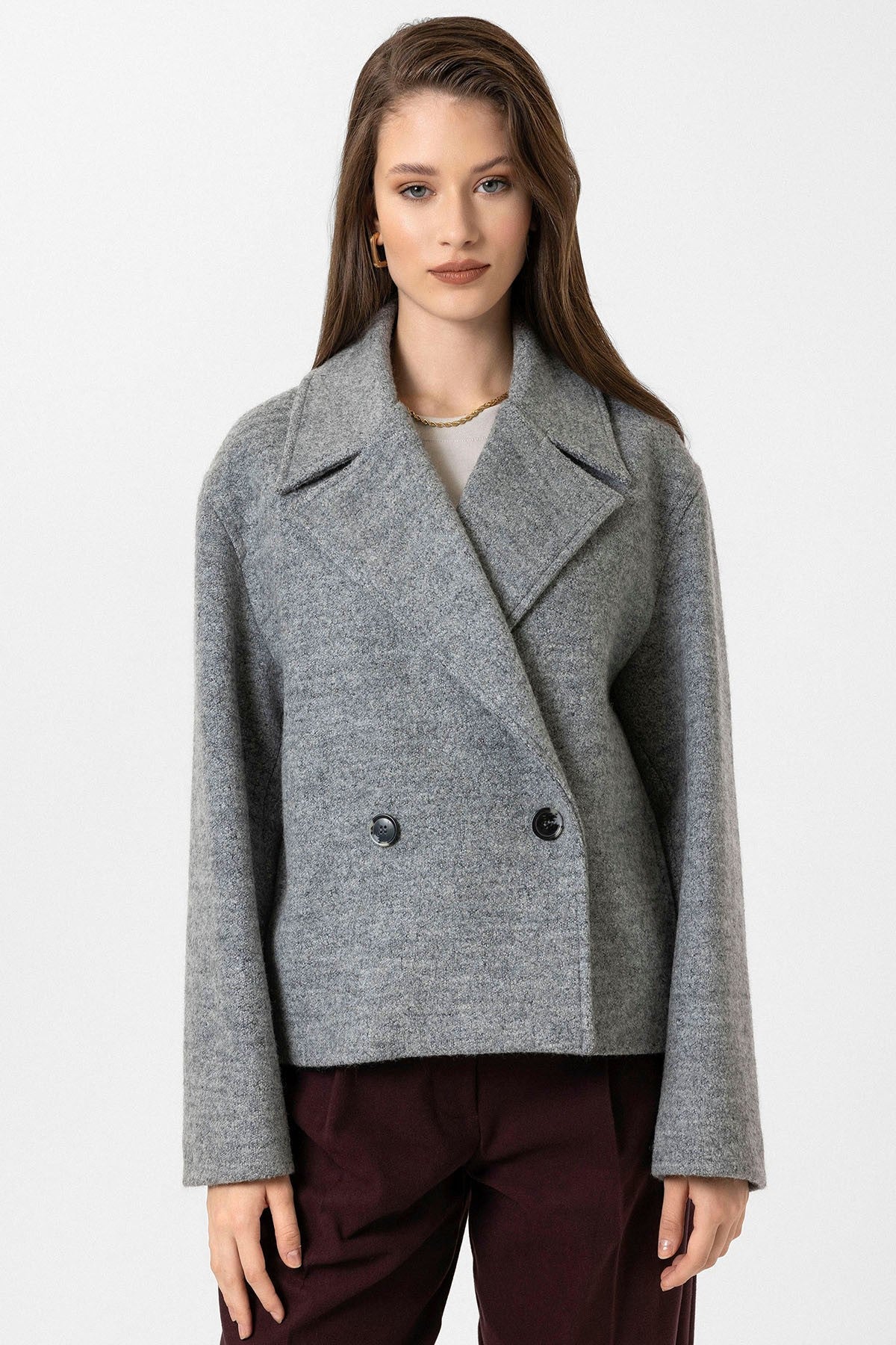 Antioch Women's Wool-Blend Double-Breasted Coat