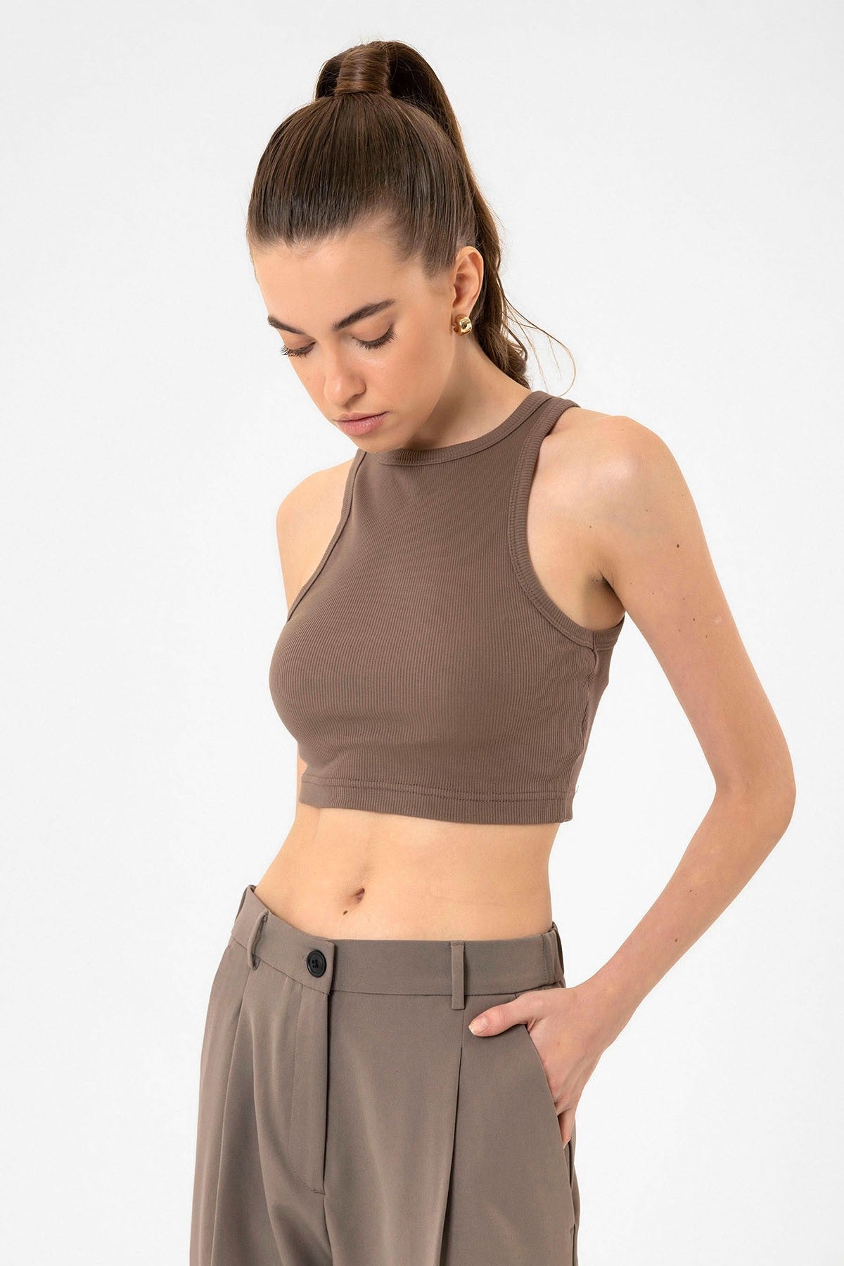 Antioch Women's Ribbed Crop Tank Top