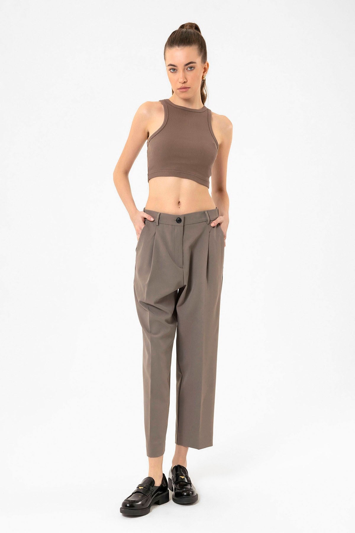 Antioch Women's Ribbed Crop Tank Top