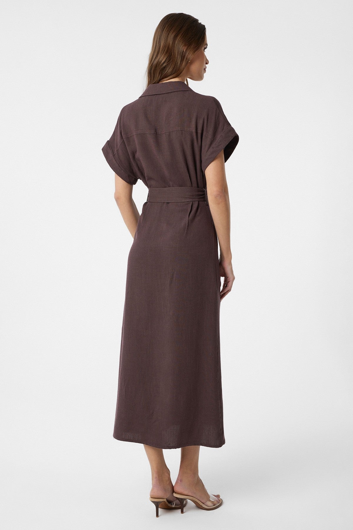 Antioch Linen-Blend Arched-Waist Women's Dress
