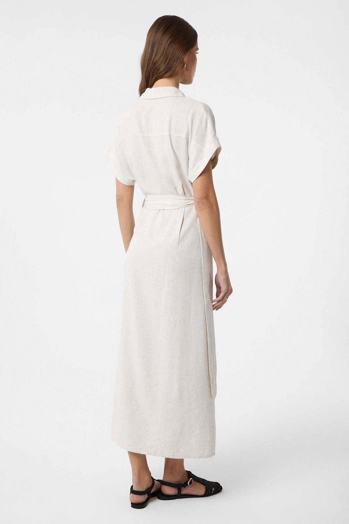 Antioch Linen-Blend Arched-Waist Women's Dress