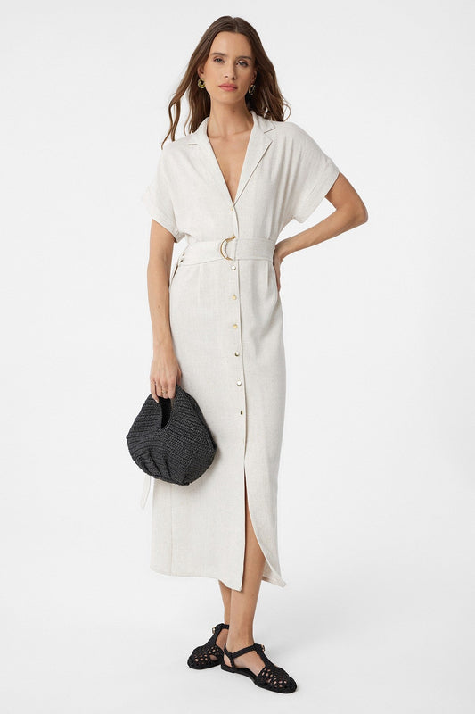 Antioch Linen-Blend Arched-Waist Women's Dress