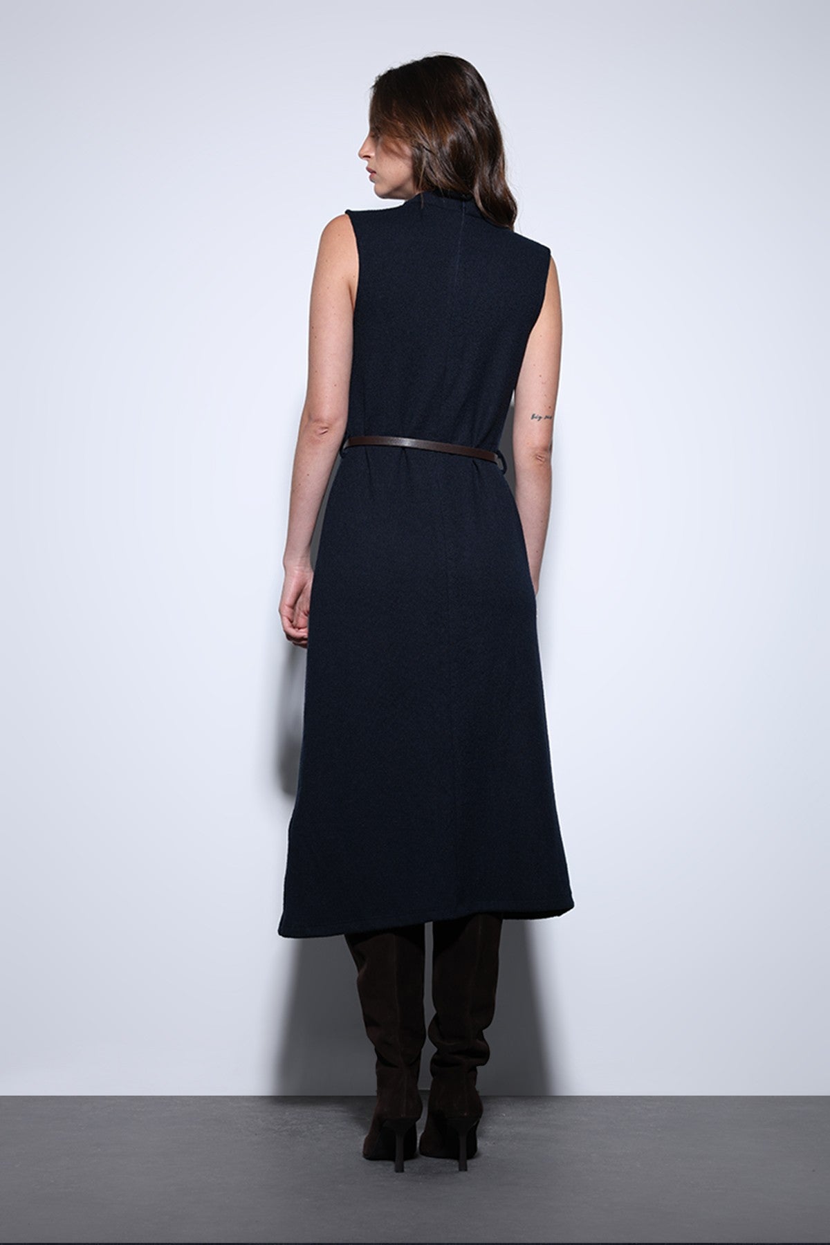 Antioch Belted Women's Midi Dress with Detailed Design