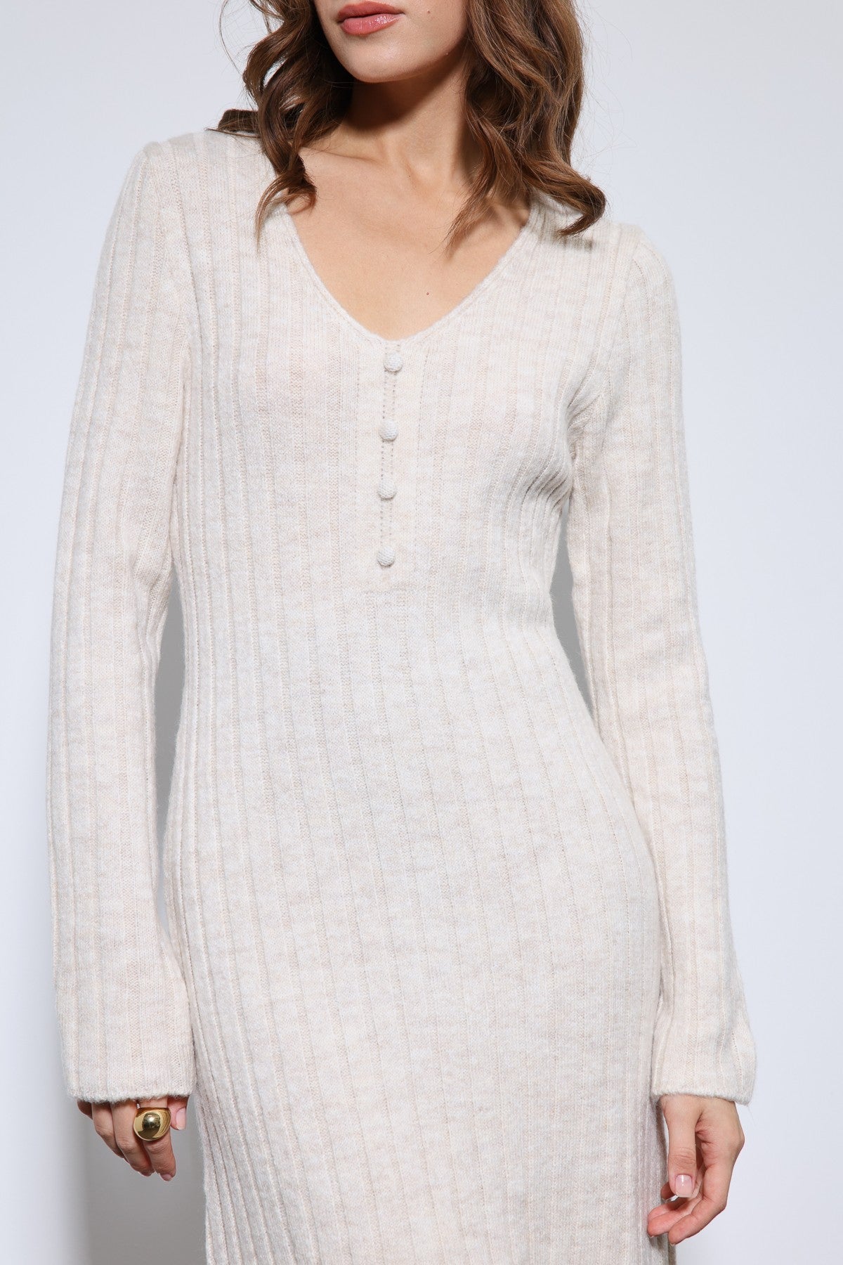 Antioch Slit-Detail Knit Dress
