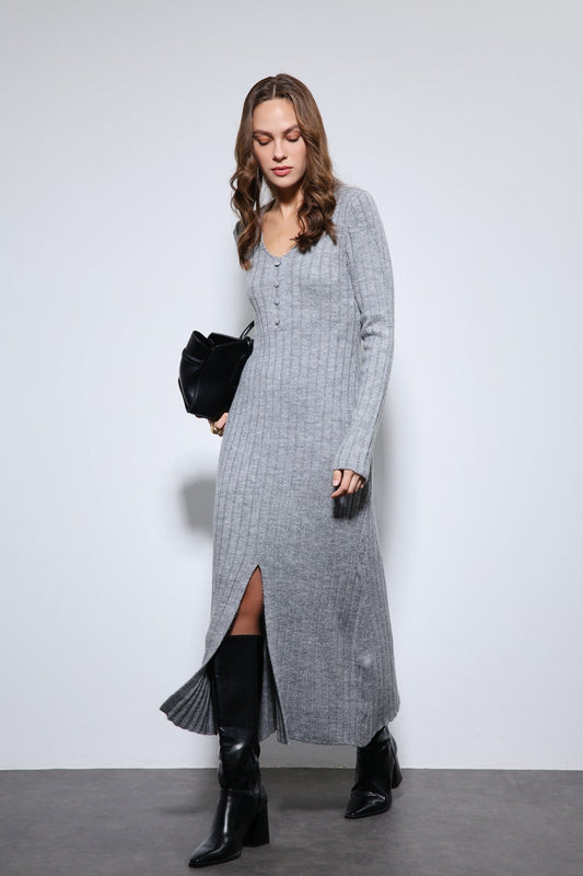 Antioch Slit-Detail Knit Dress