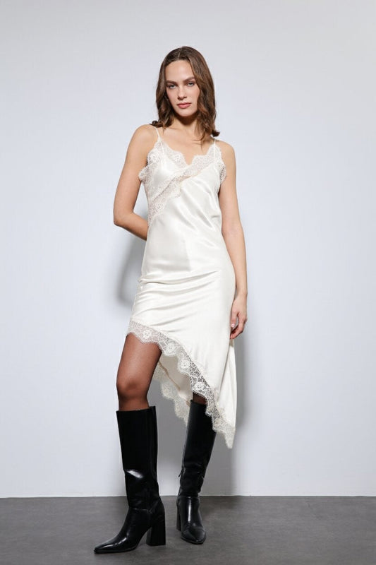 Antioch Asymmetrical Lace Dress
