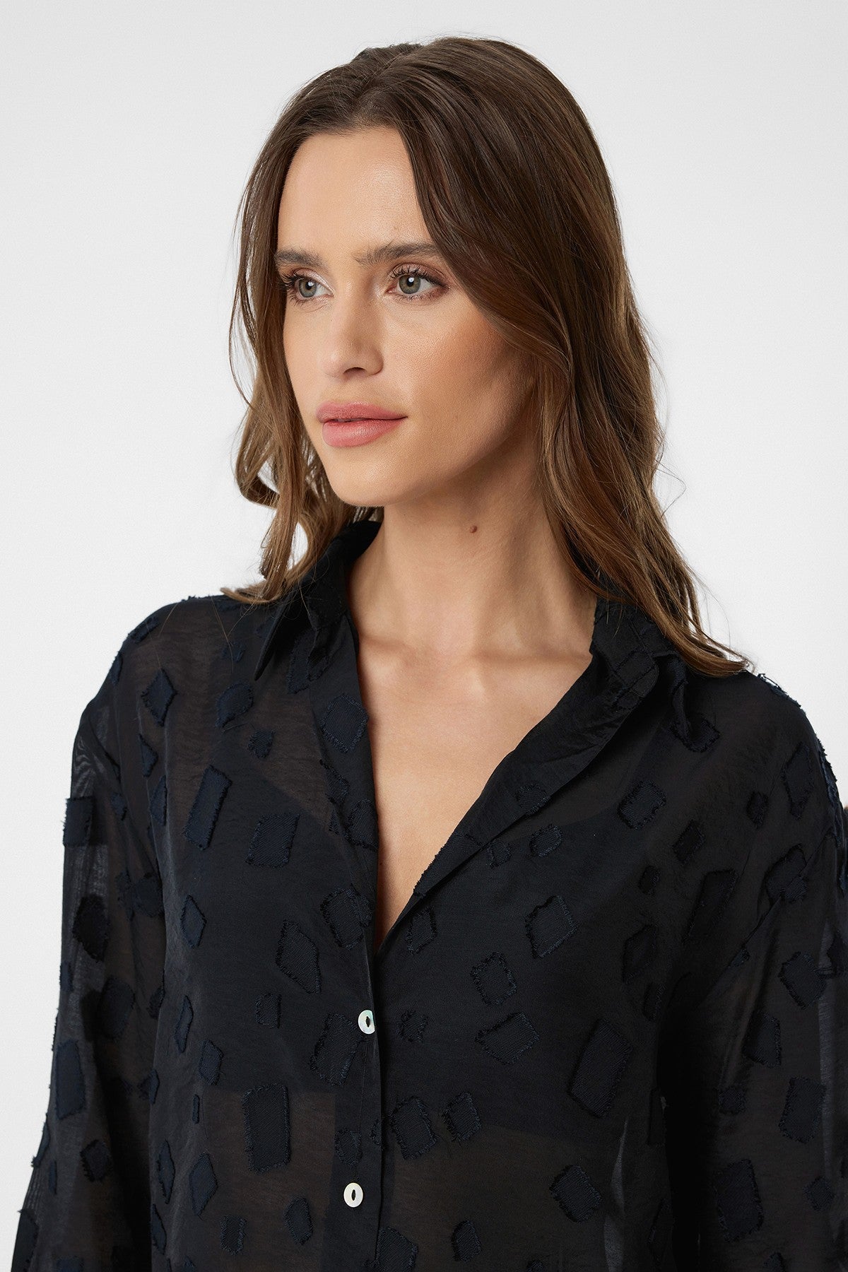 Transparent Shirt with Antioch Pattern