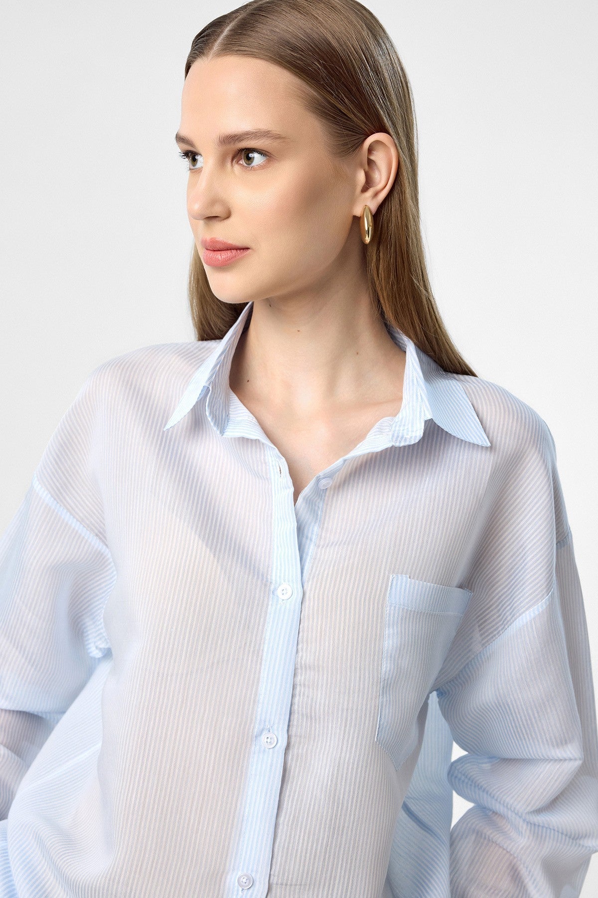 Antioch Relax Fit Striped Long-Sleeve Women's Shirt