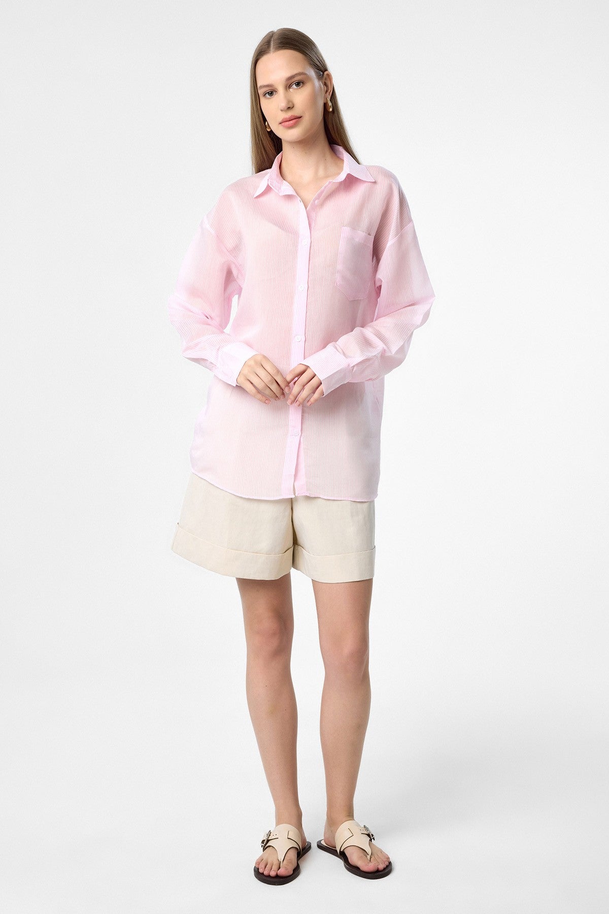 Antioch Relax Fit Striped Long-Sleeve Women's Shirt