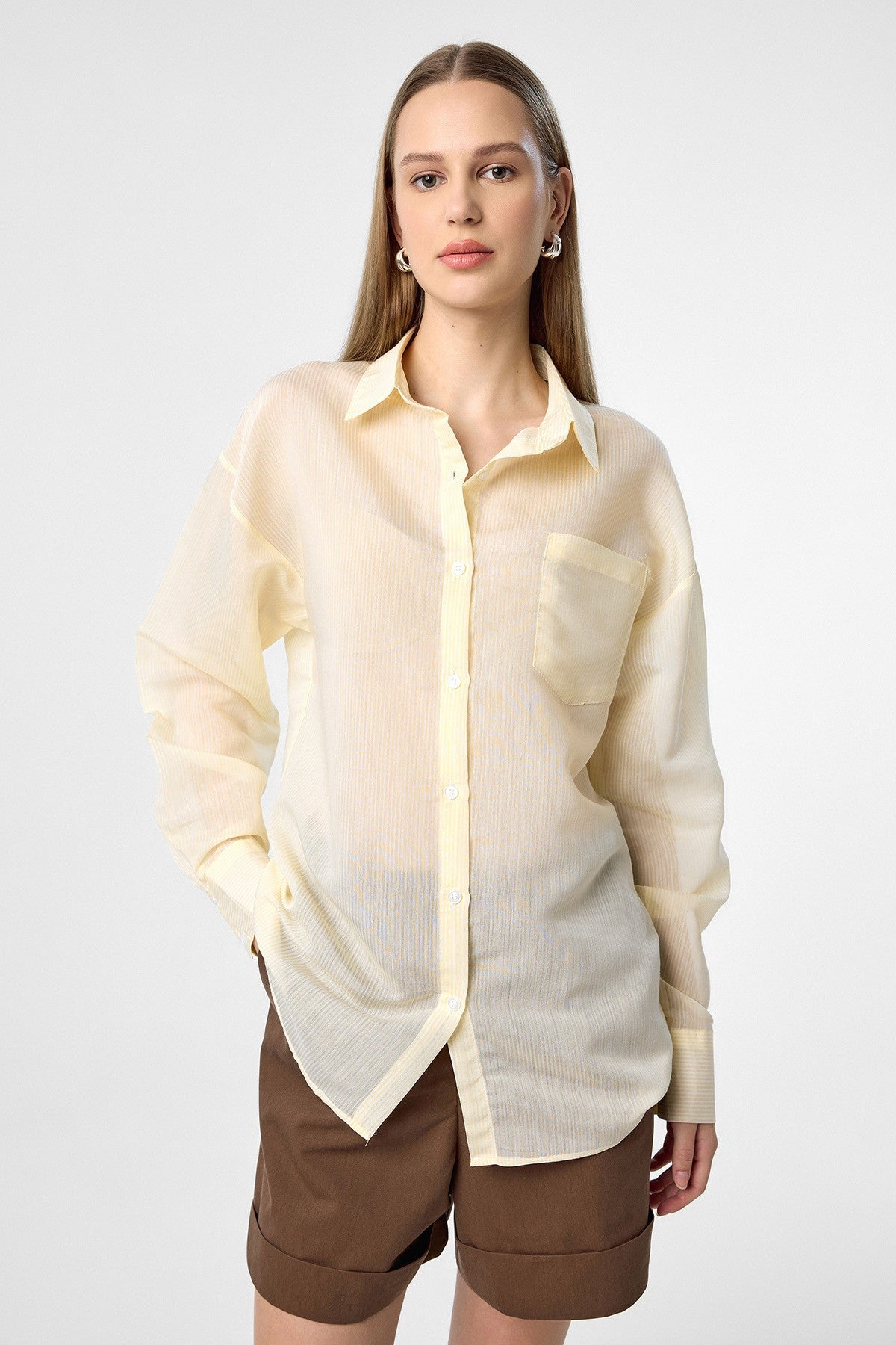 Antioch Relax Fit Striped Long-Sleeve Women's Shirt