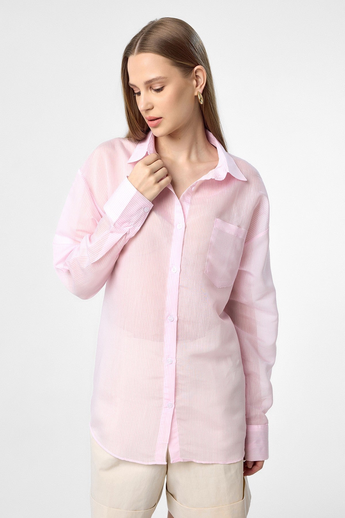 Antioch Relax Fit Striped Long-Sleeve Women's Shirt
