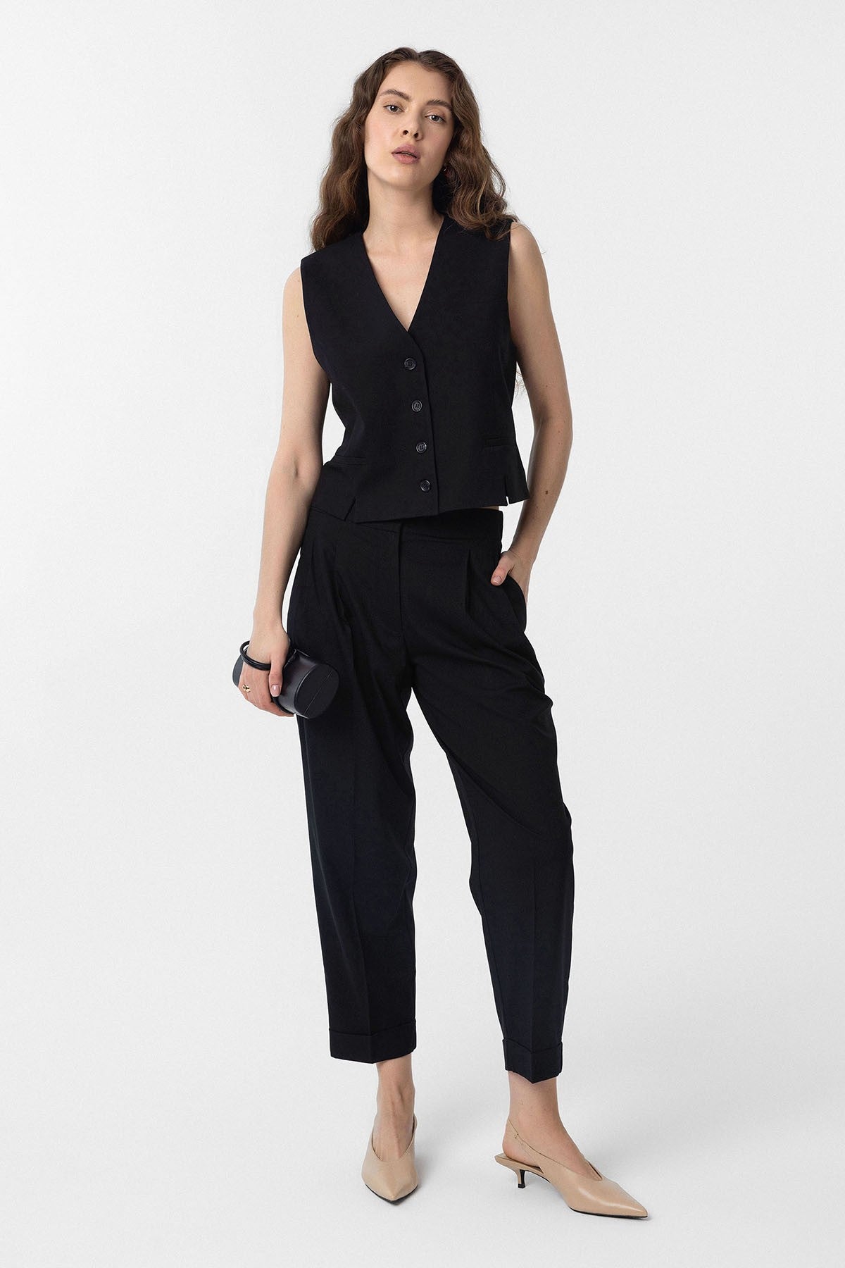 Antioch Women's Double-Cuff Pants with Pleats