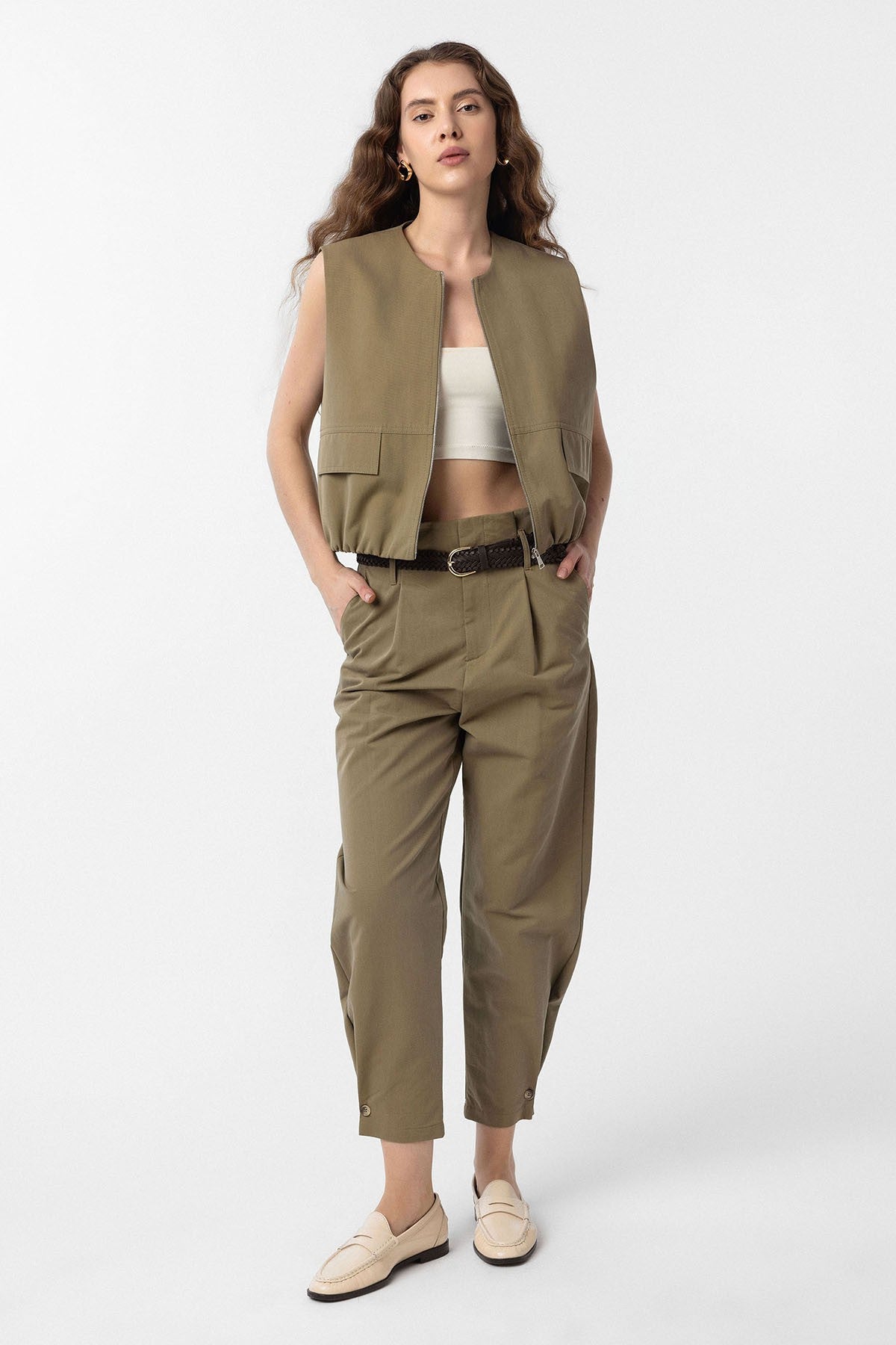 Antioch High-Waisted Button-Front Women's Pants