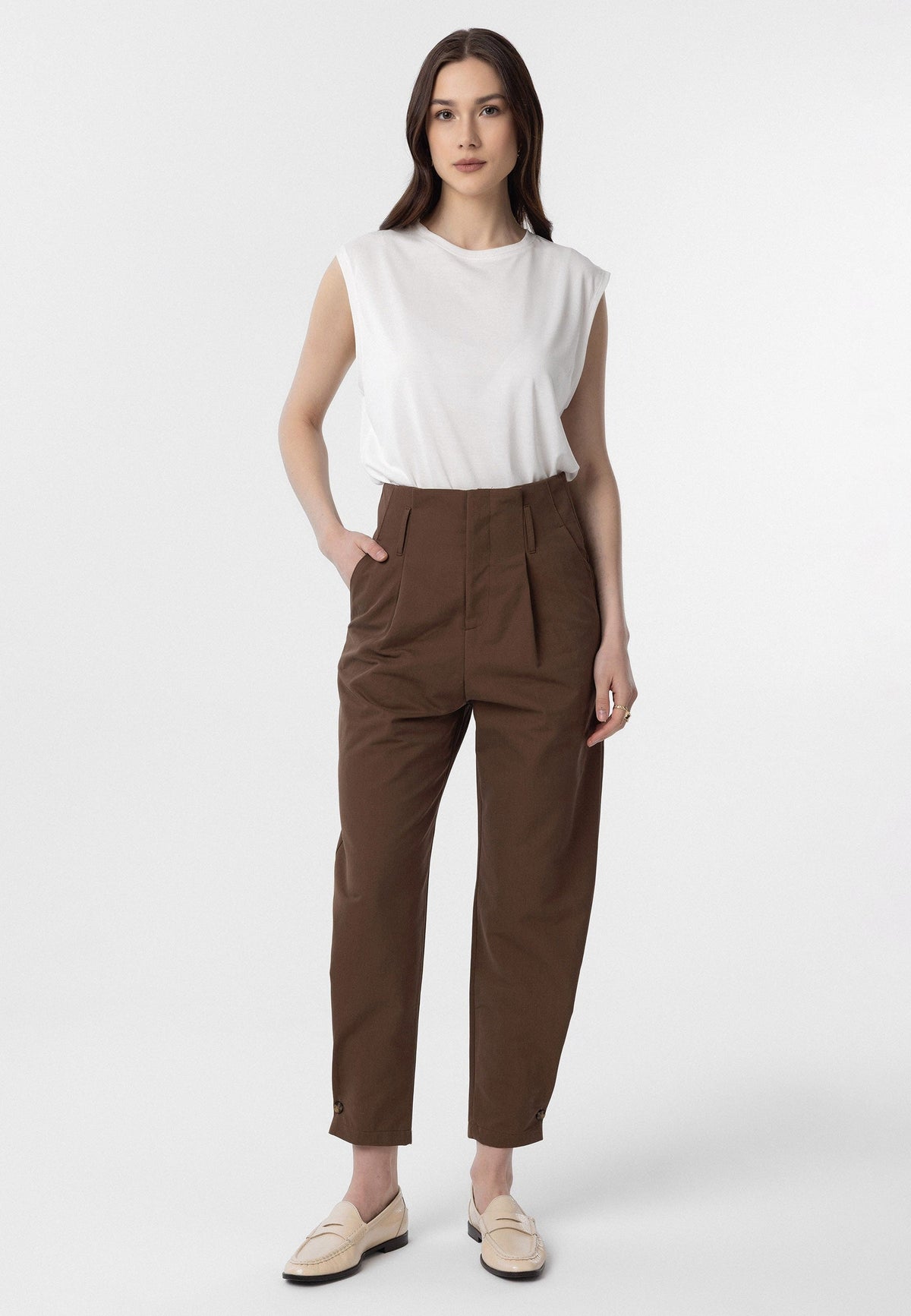 Antioch High-Waisted Button-Front Women's Pants