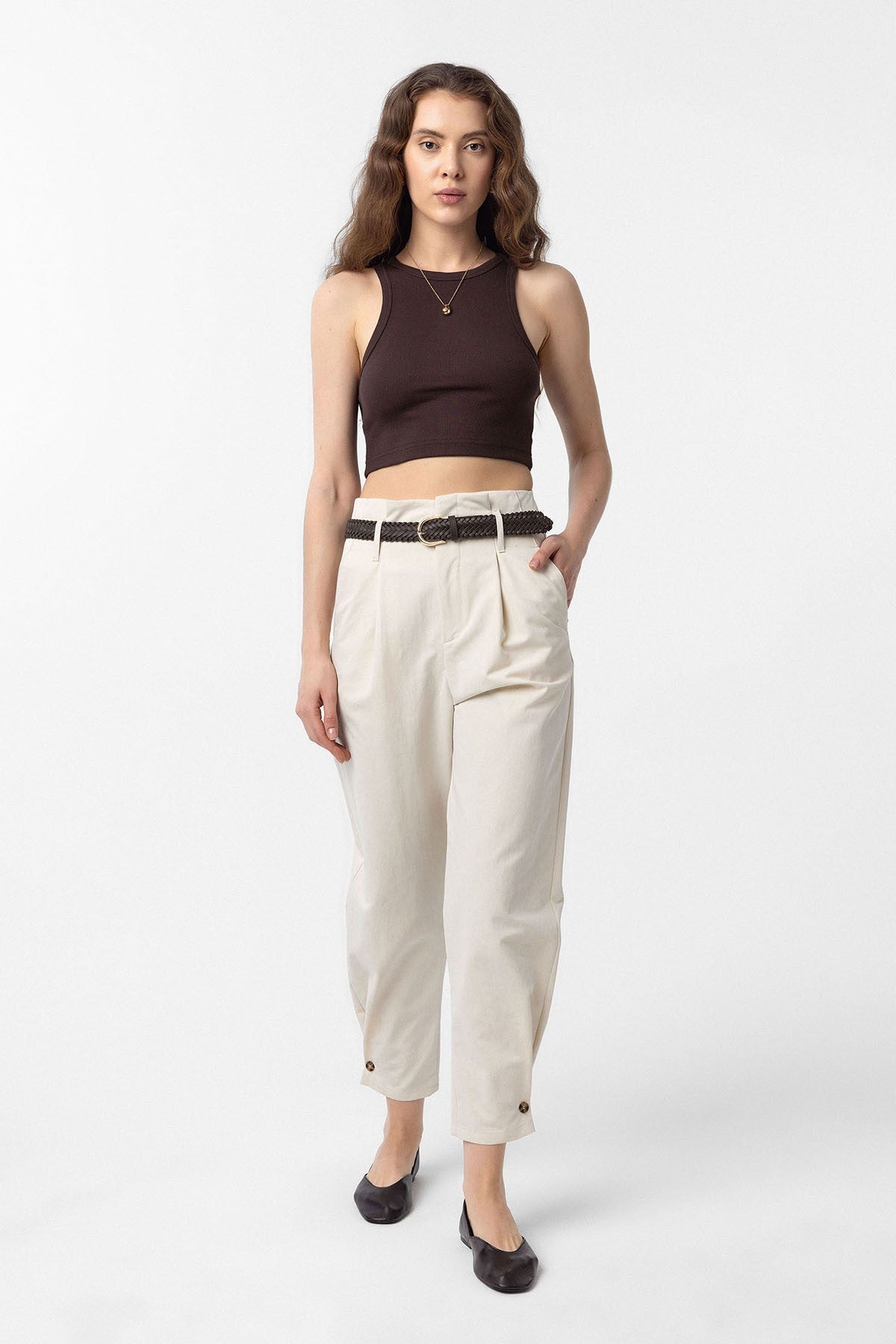 Antioch High-Waisted Button-Front Women's Pants